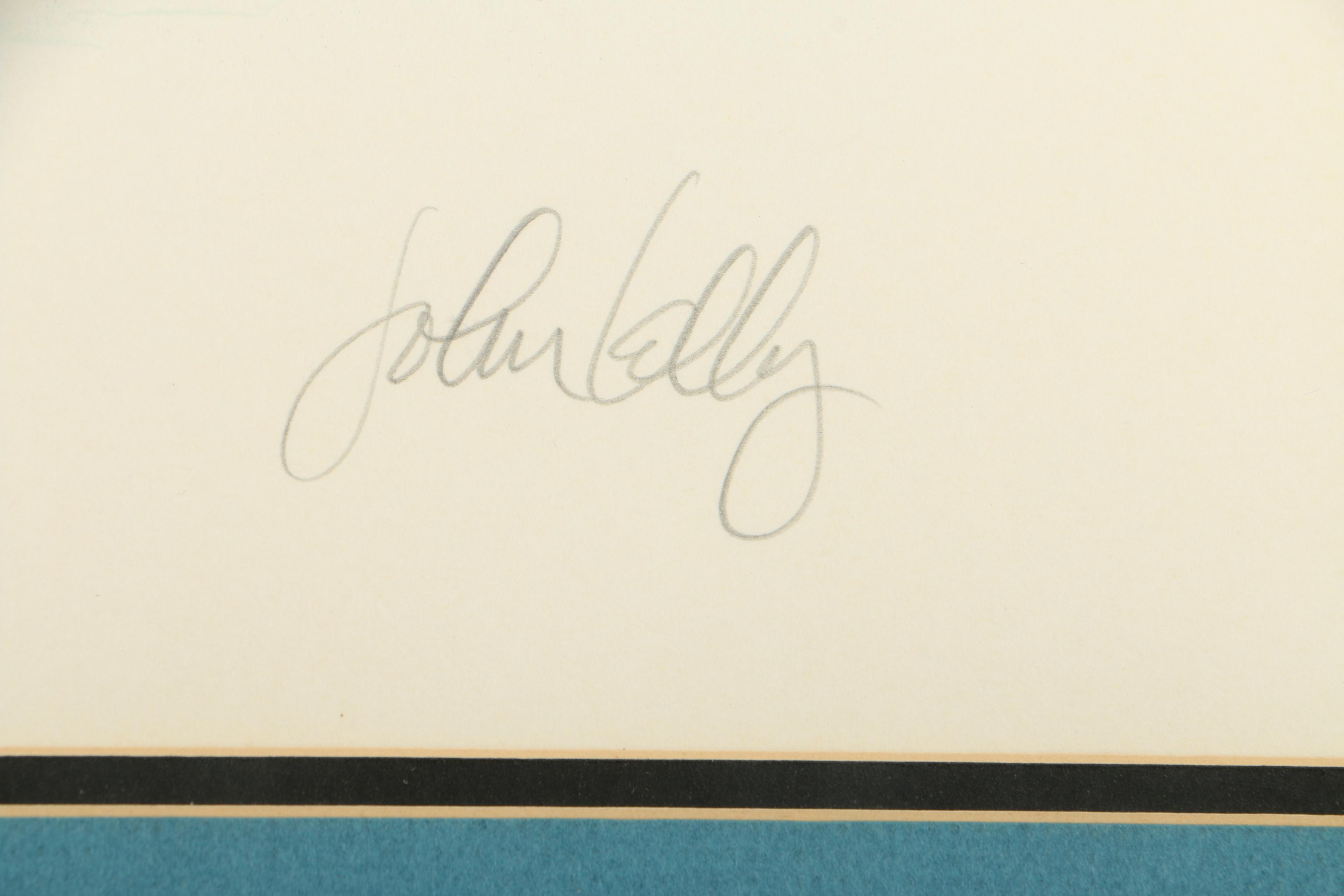 John Kelly Limited Edition Colored Lithograph "Ferryboat"