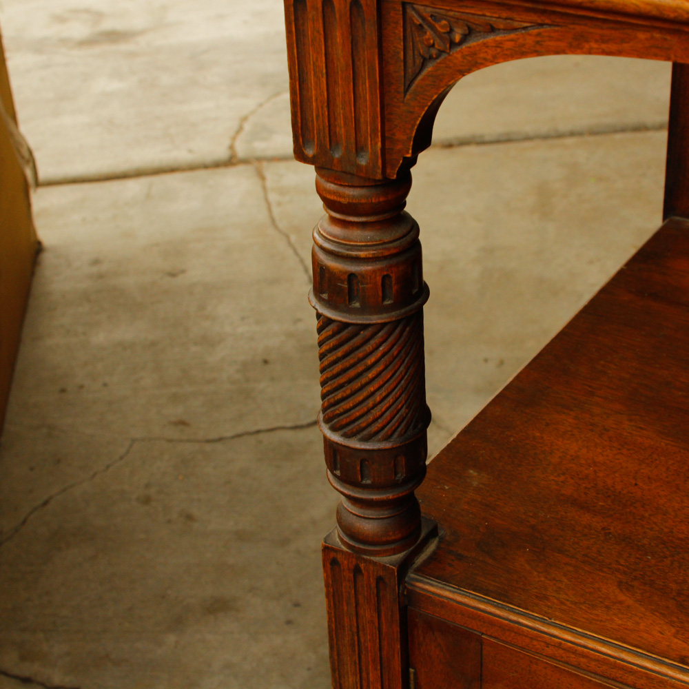 Antique French Walnut Mirrored Buffet