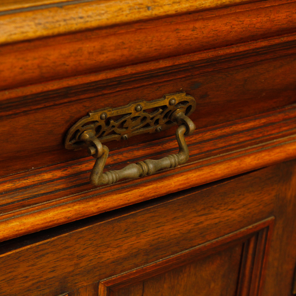 Antique French Walnut Mirrored Buffet