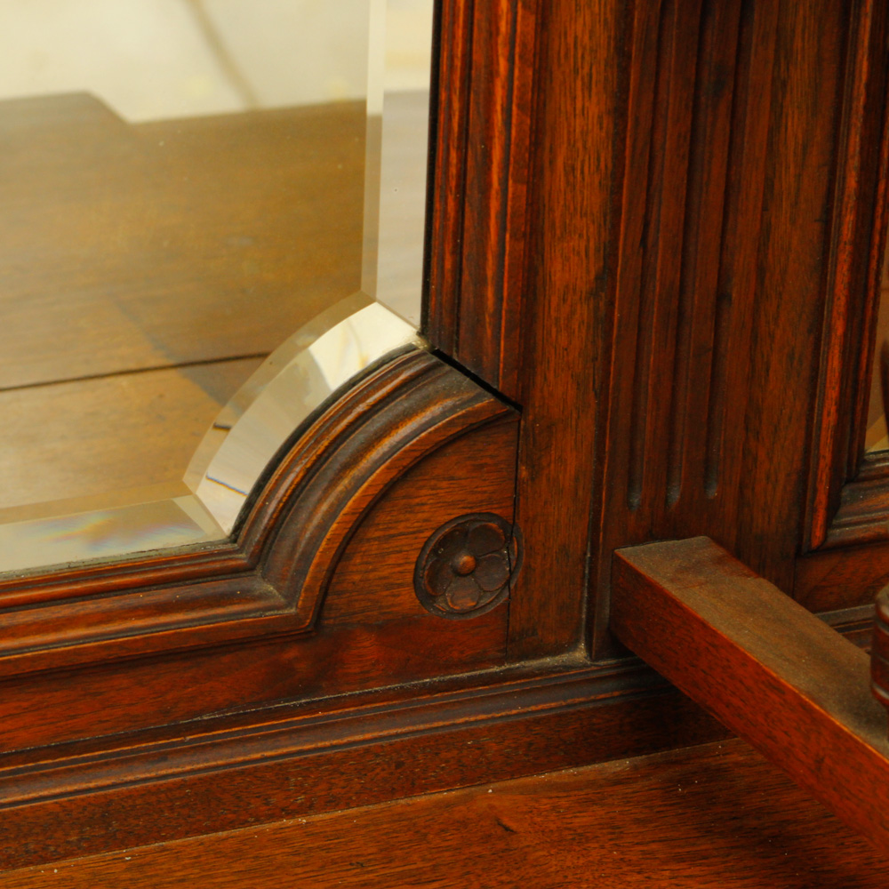 Antique French Walnut Mirrored Buffet