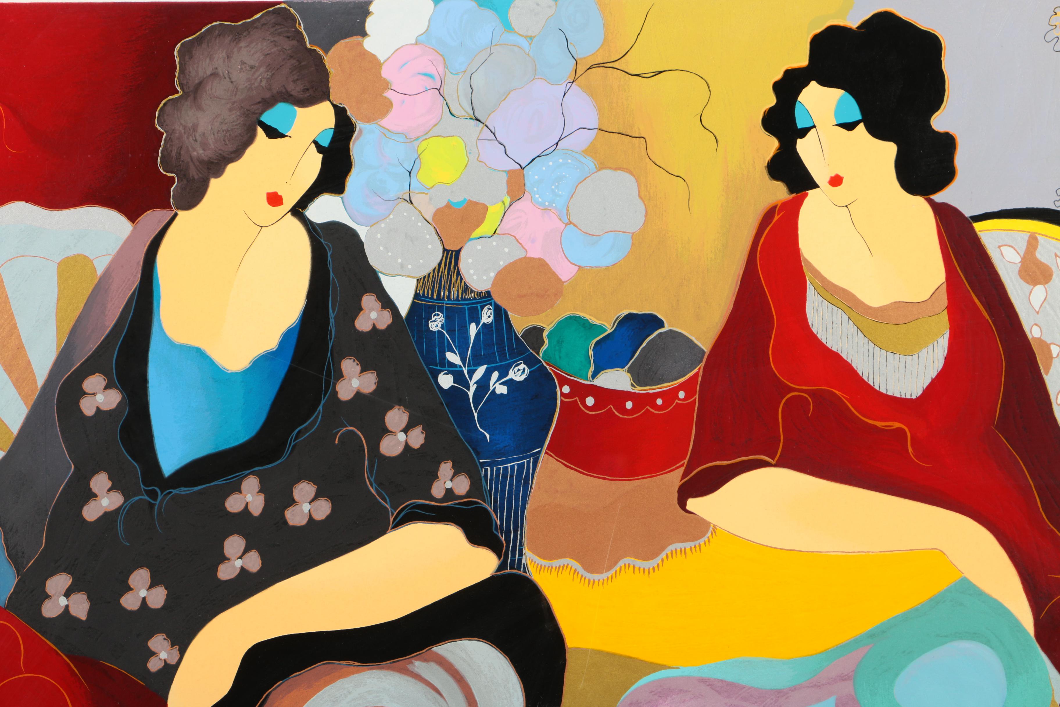 Itzchak Tarkay Artist's Proof Serigraph "Private Chat II"