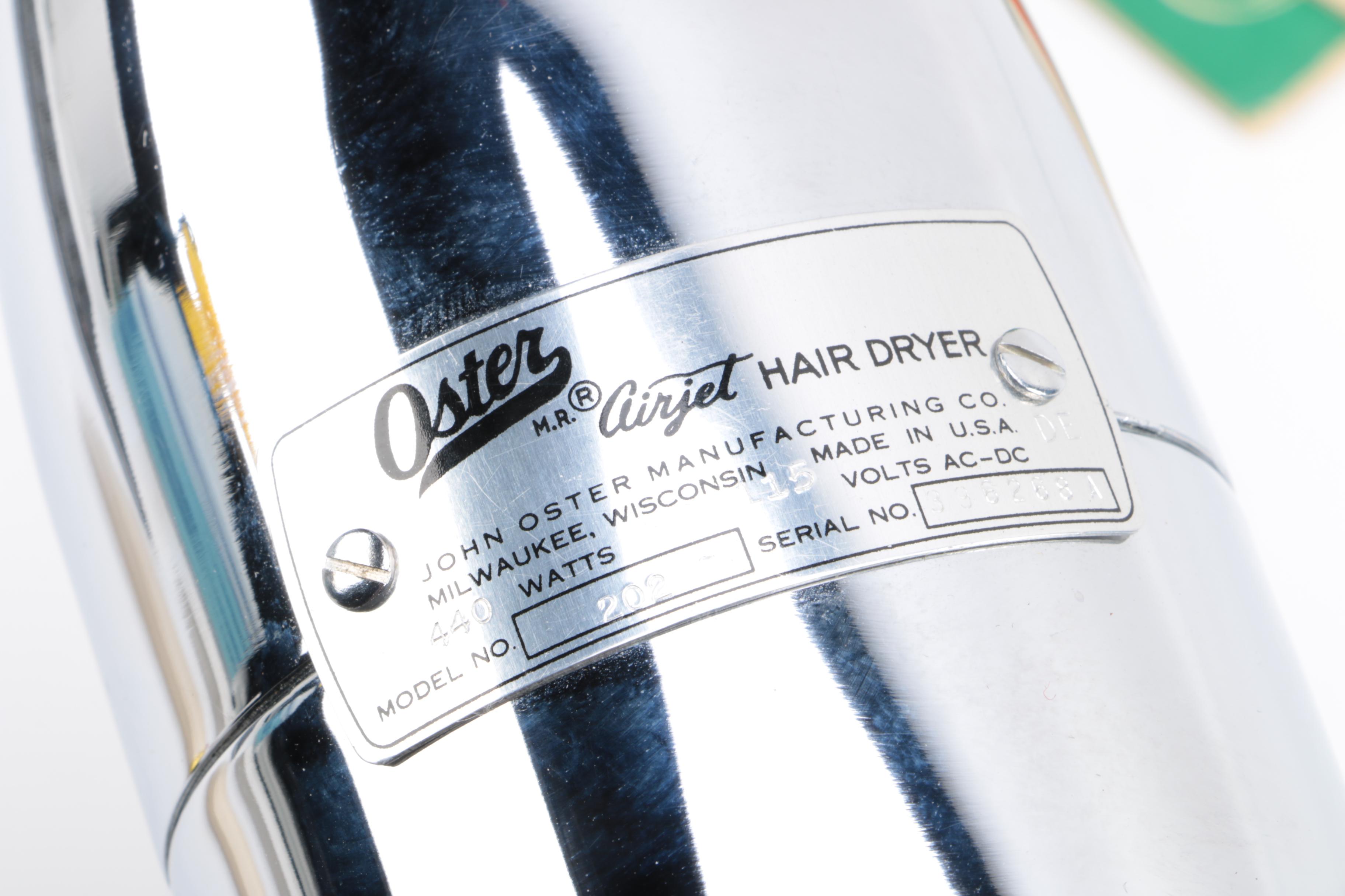 Vintage Oster "Airjet" Hair Dryer