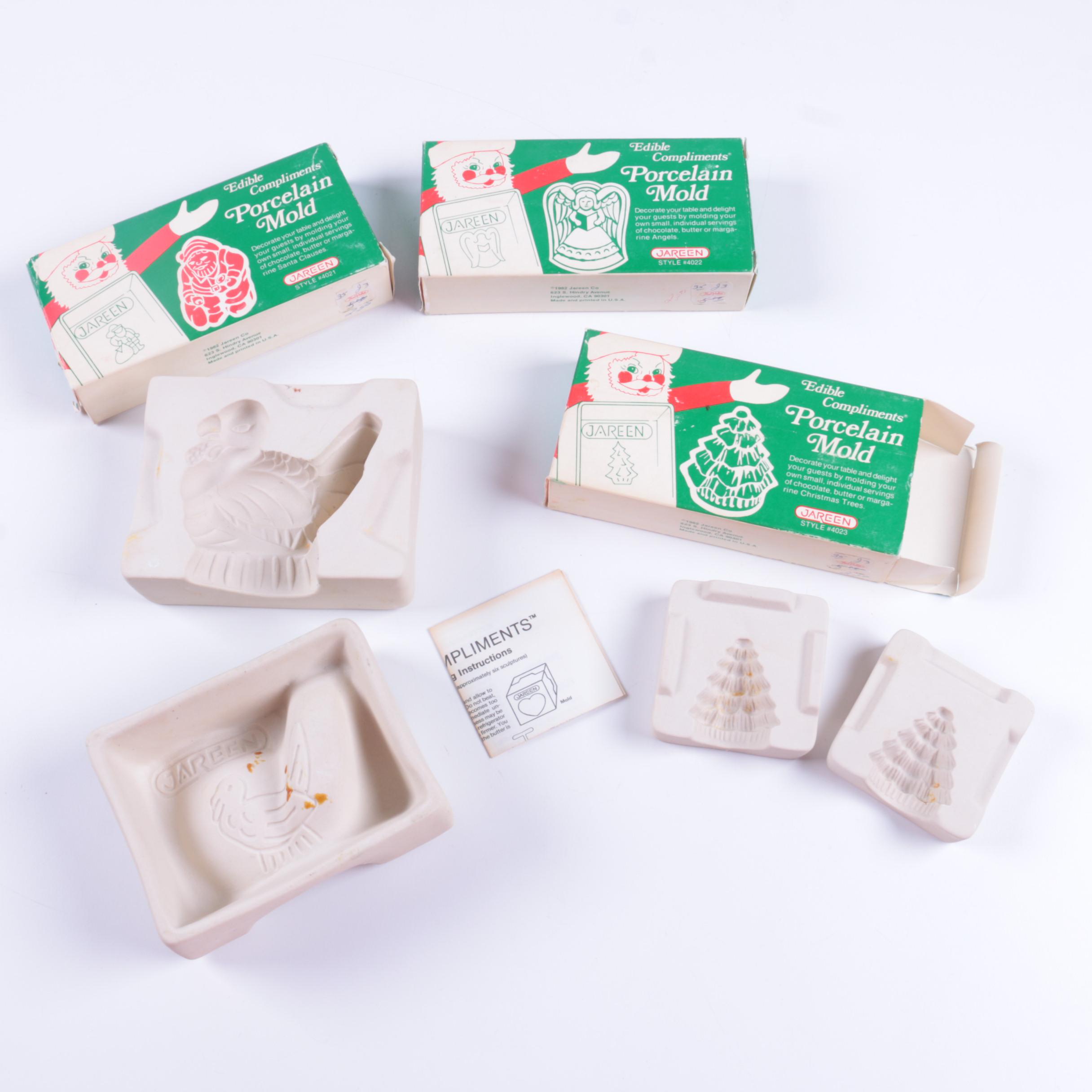 Vintage Jareen Holiday Porcelain Molds