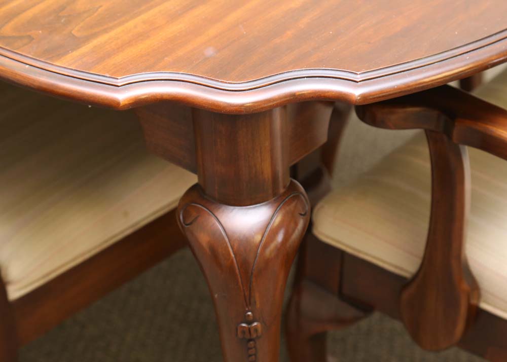 Vintage Queen Anne Style Dining Room Suit by Harden