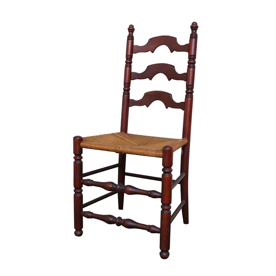 Ladder-back Side Chair With Rush Seat