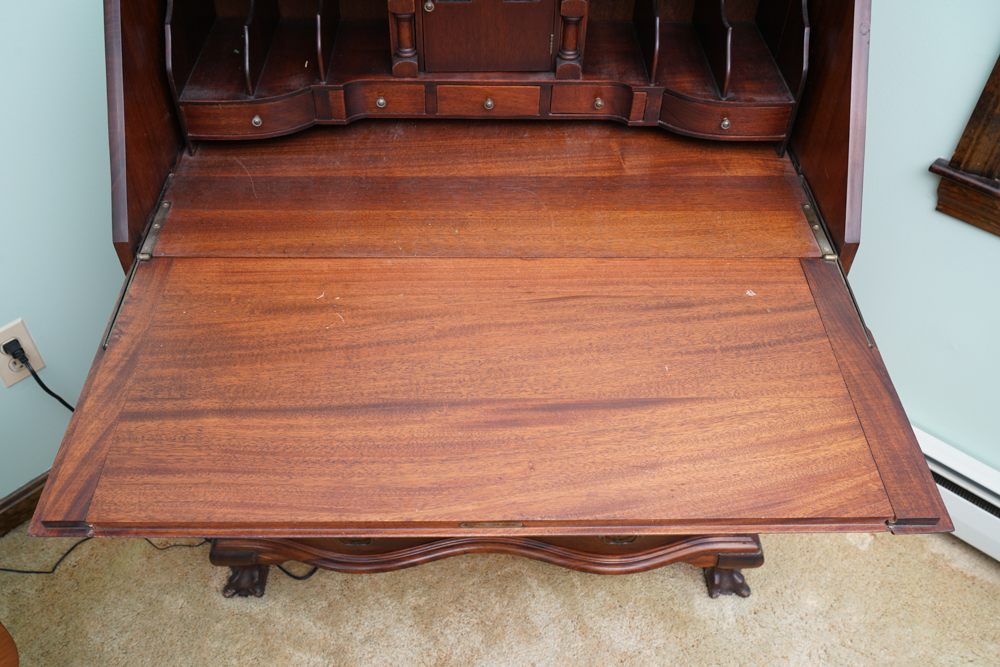Chippendale Style Mahogany Fall-Front Desk