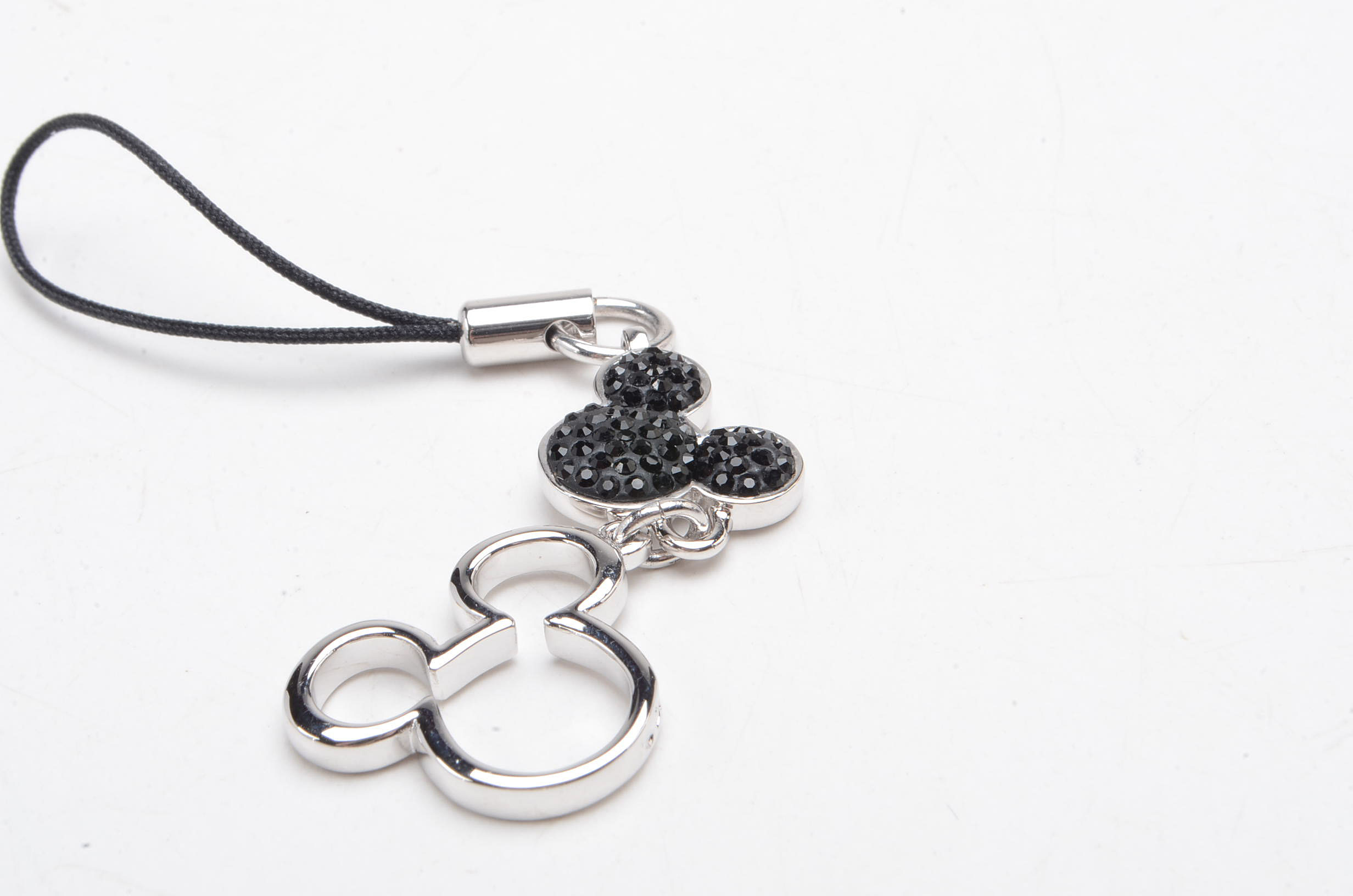 Group of Silver Tone Swarovski Disney Charms