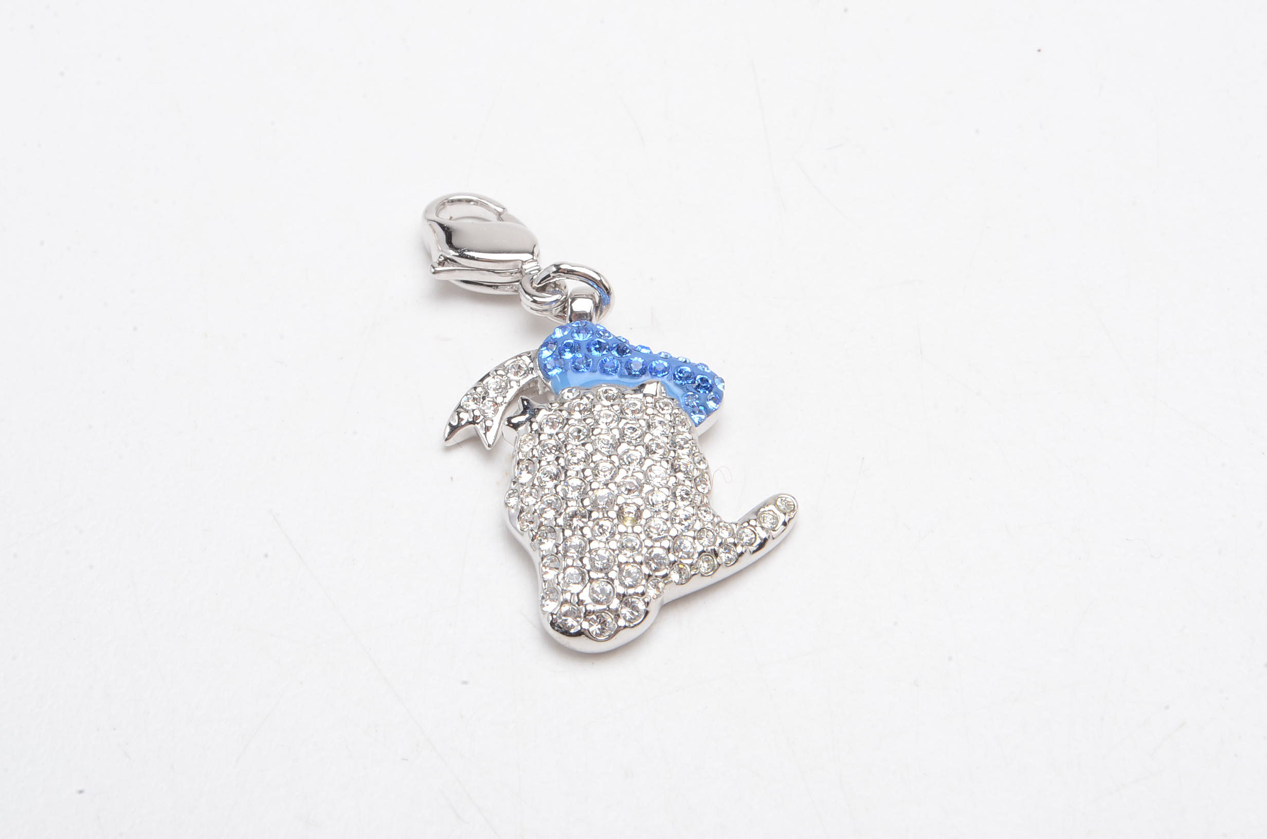 Group of Silver Tone Swarovski Disney Charms