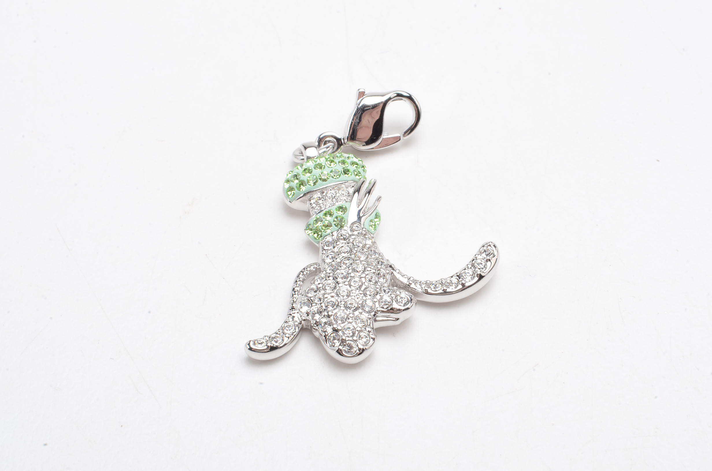 Group of Silver Tone Swarovski Disney Charms