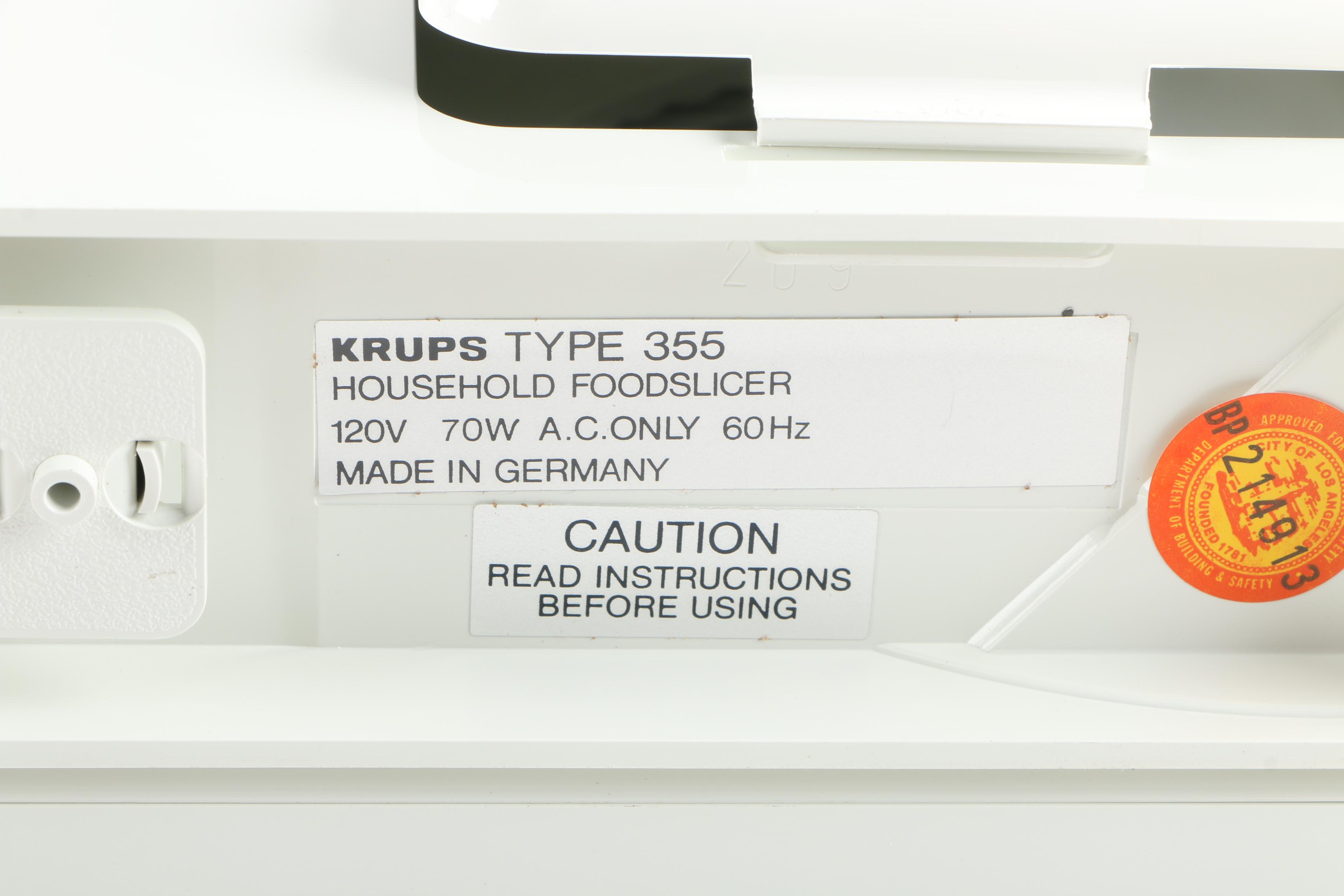 Krups Universal Compact Food Slicer