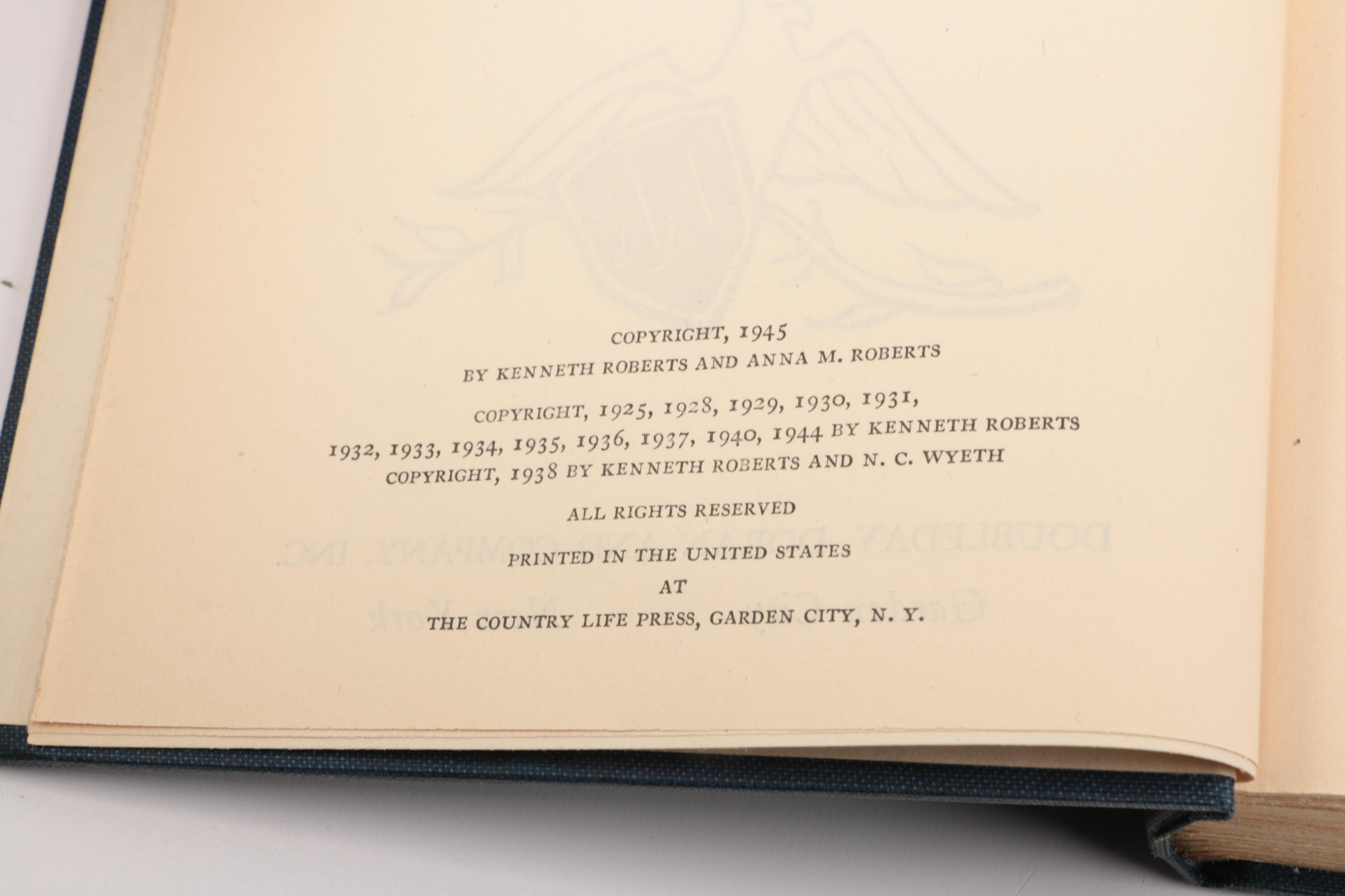 1956 "Arundel" and 1945 "The Kenneth Roberts Reader"