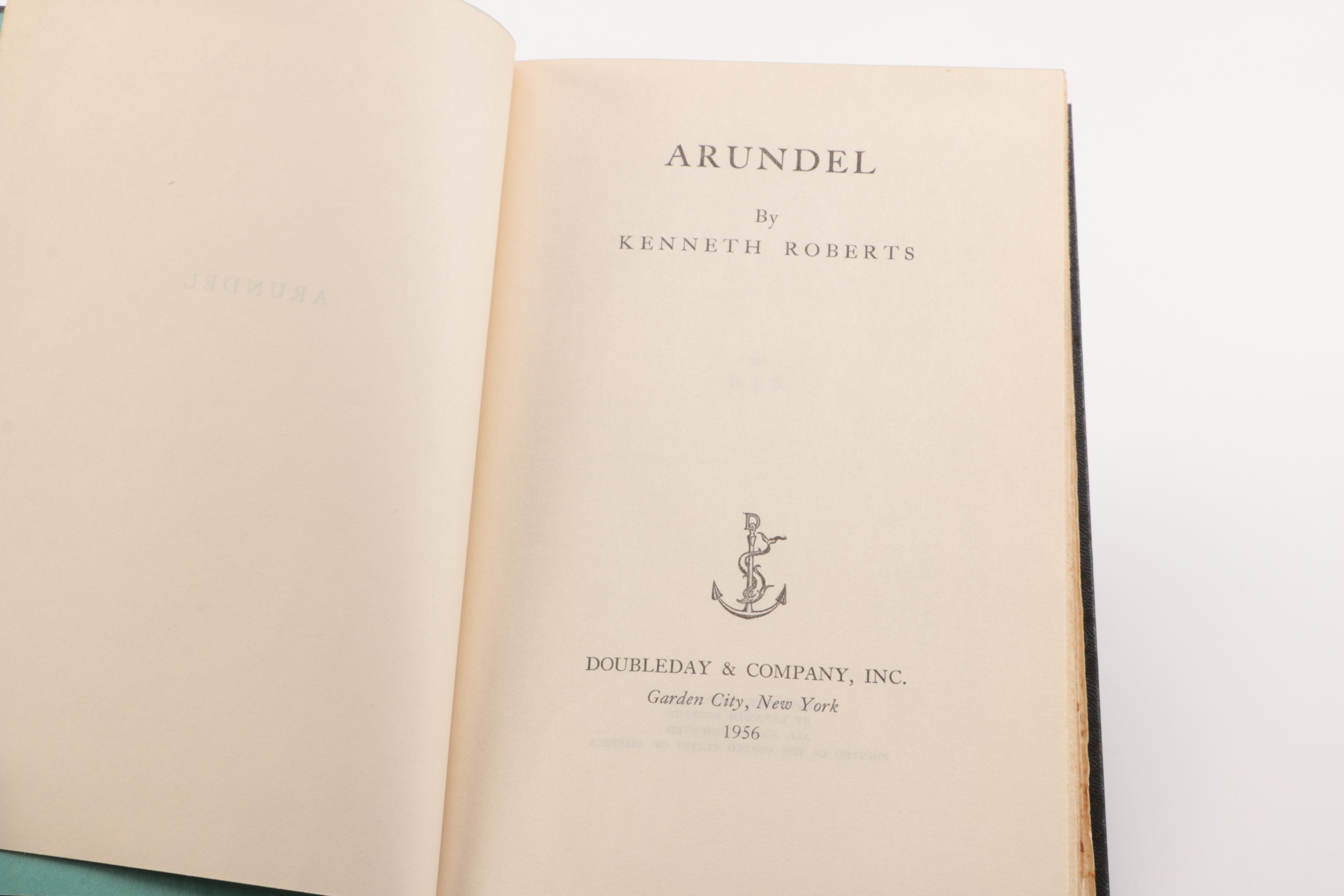 1956 "Arundel" and 1945 "The Kenneth Roberts Reader"