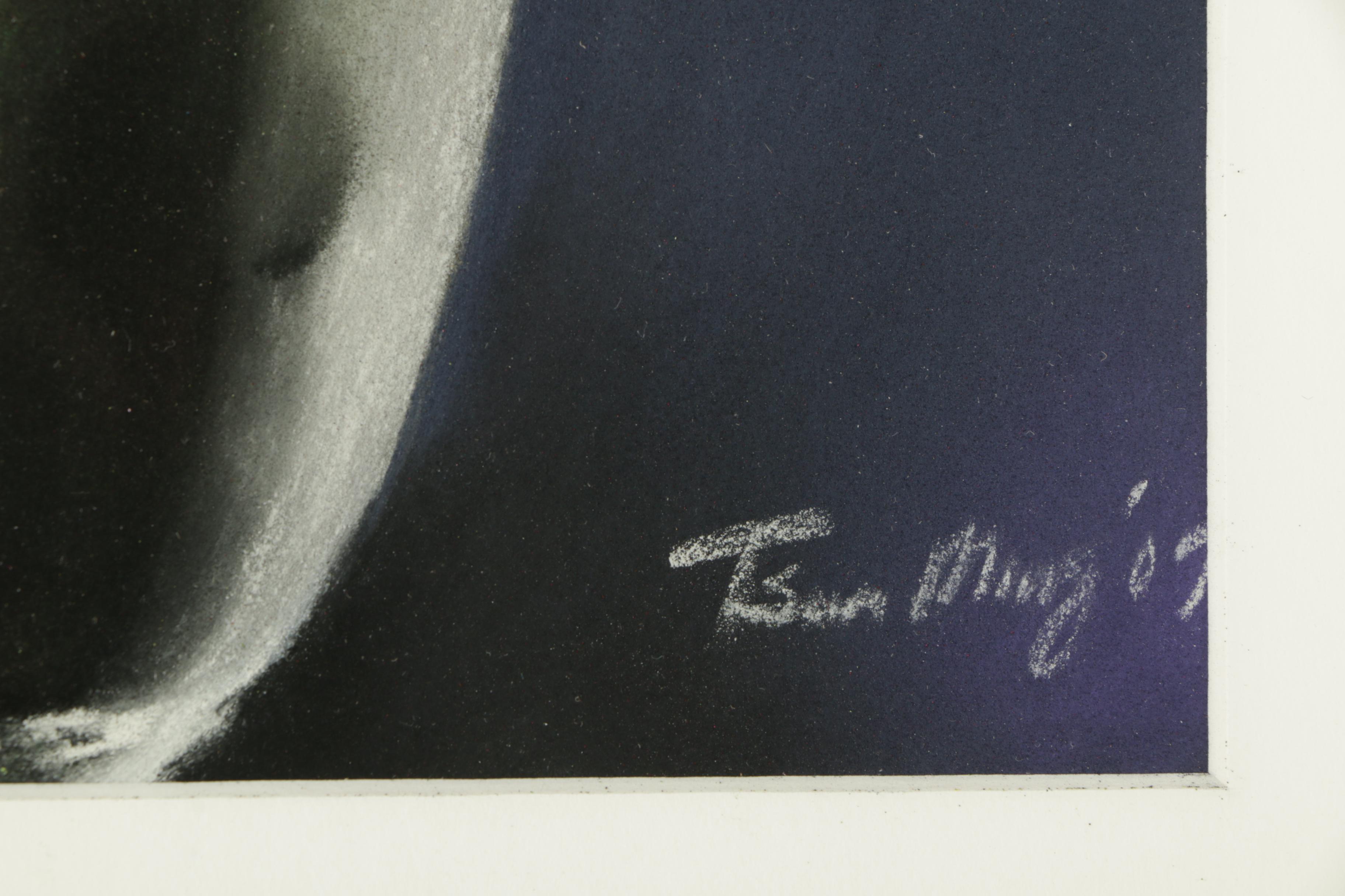 Tsun Ming Chmielinski Chalk Pastel Drawing on Paper "Grapes"