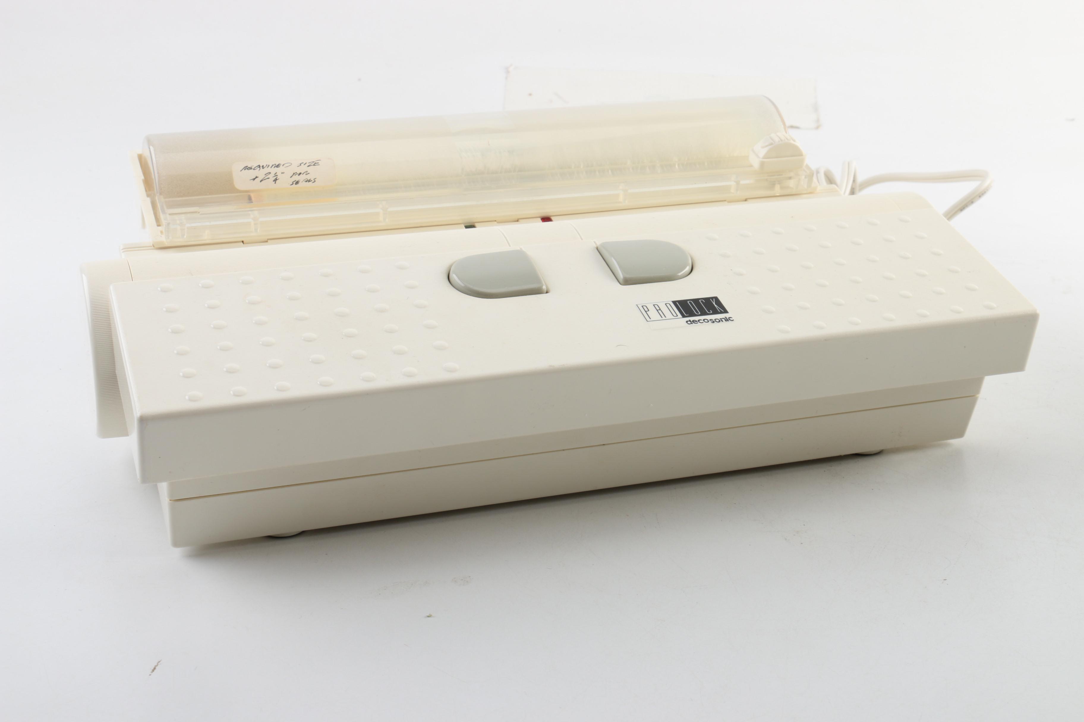 Decosonic ProLock Vacuum Sealer and Puritron F-20 Air Cleaner