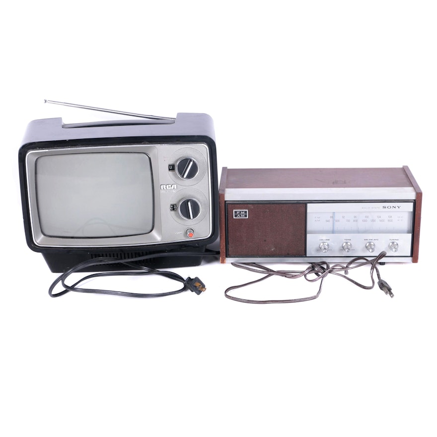 Sony AM/FM Radio and RCA Solid State Television