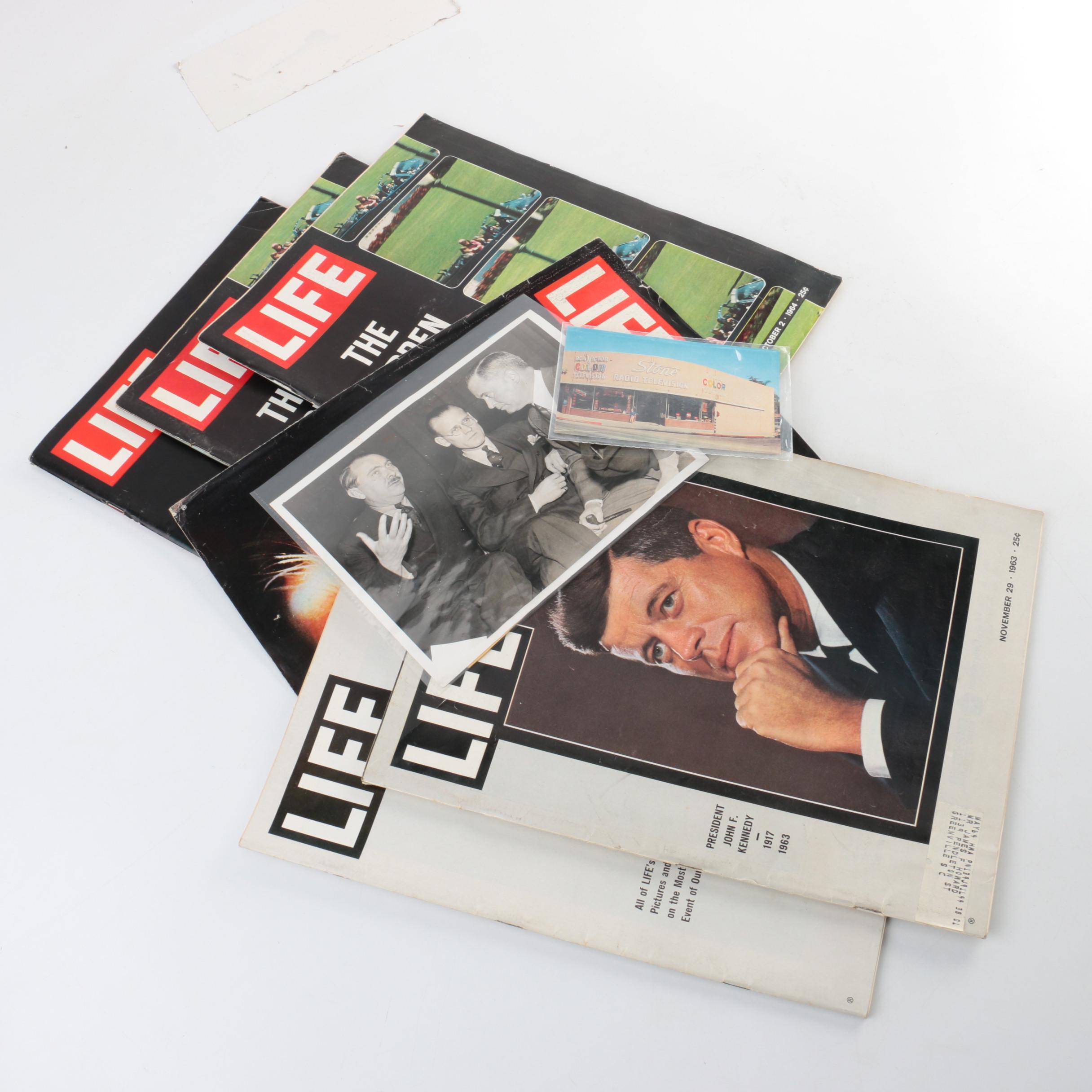 "Life" Magazines Covering John F. Kennedy's Assassination