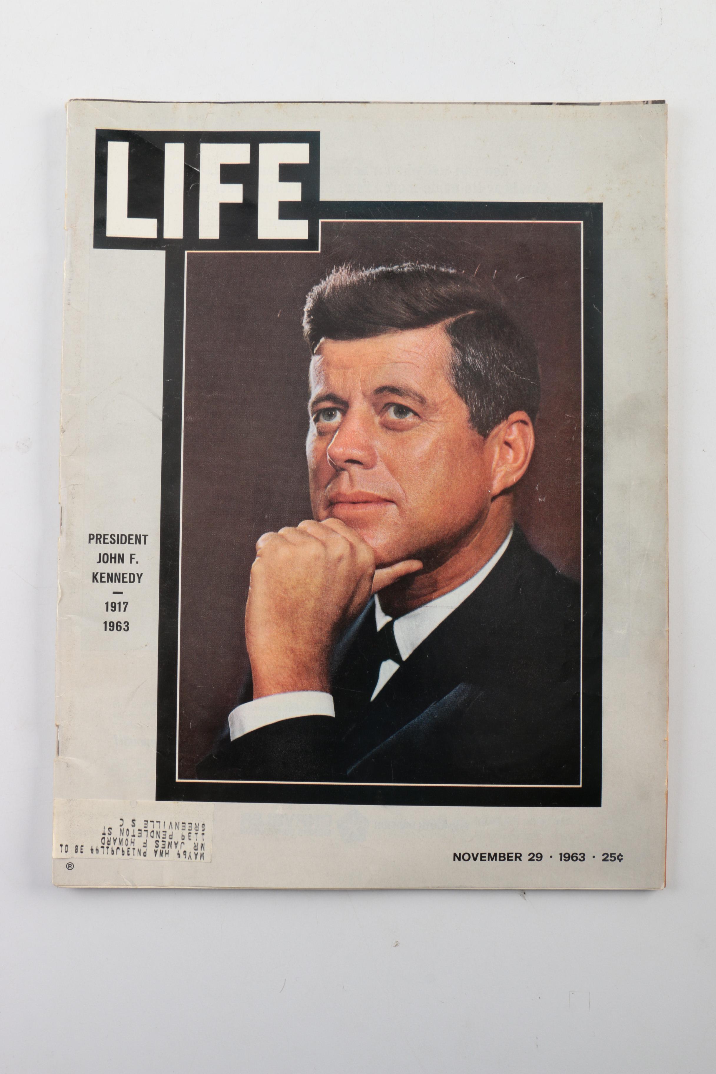 "Life" Magazines Covering John F. Kennedy's Assassination