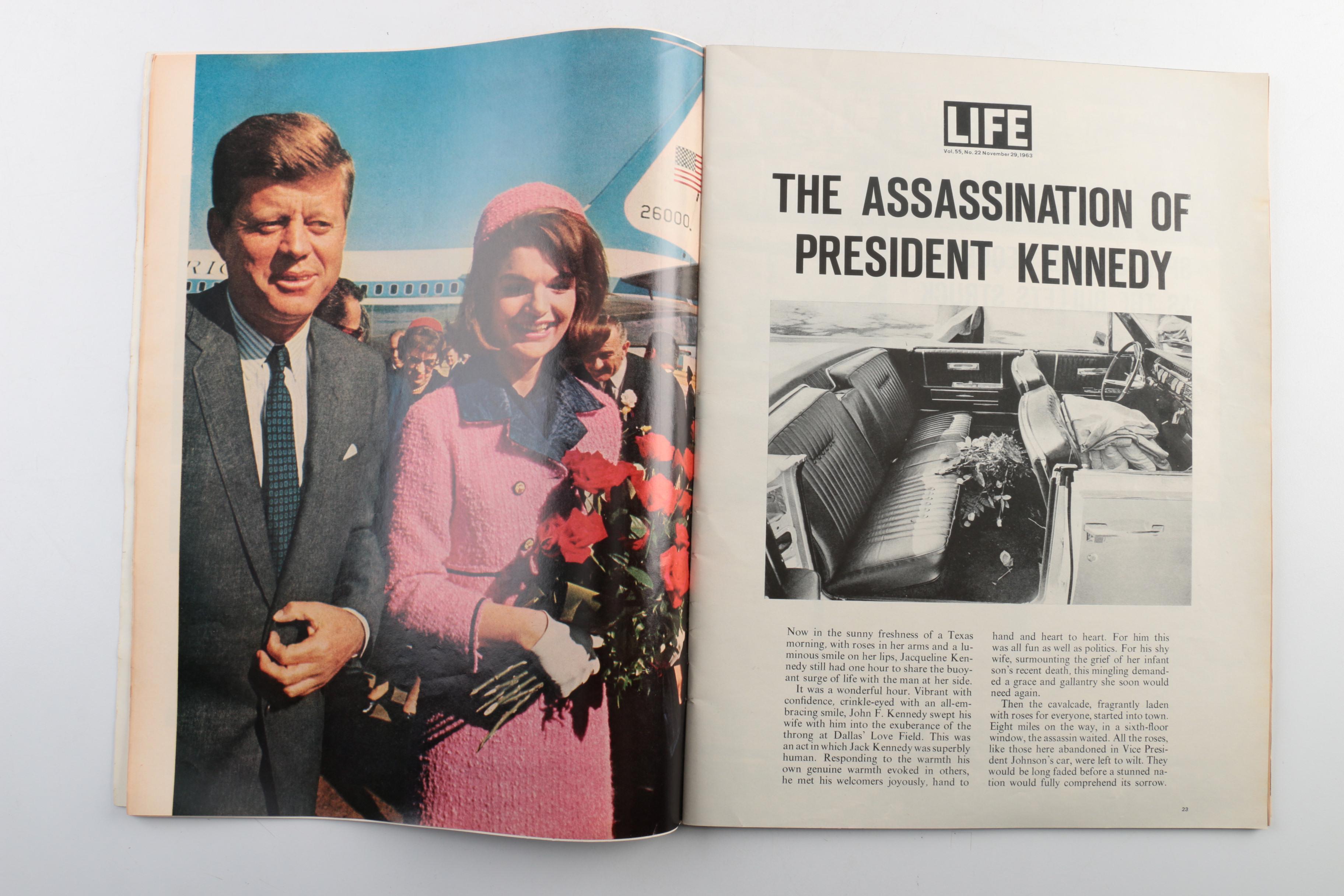 "Life" Magazines Covering John F. Kennedy's Assassination