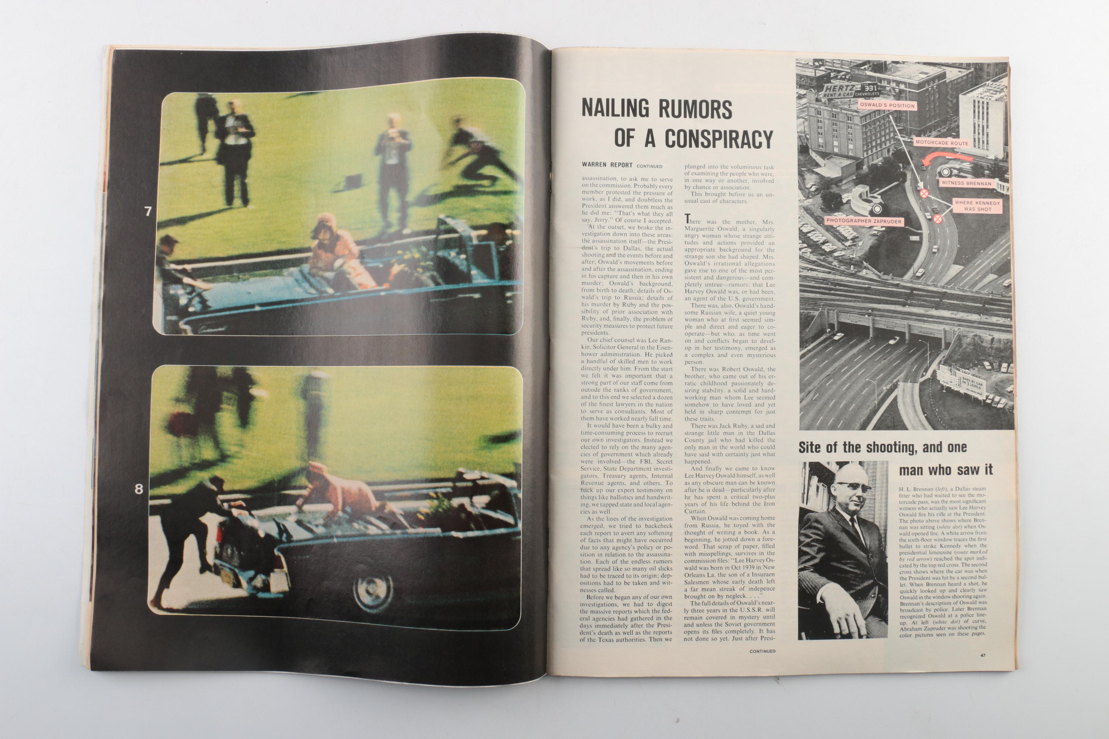 "Life" Magazines Covering John F. Kennedy's Assassination