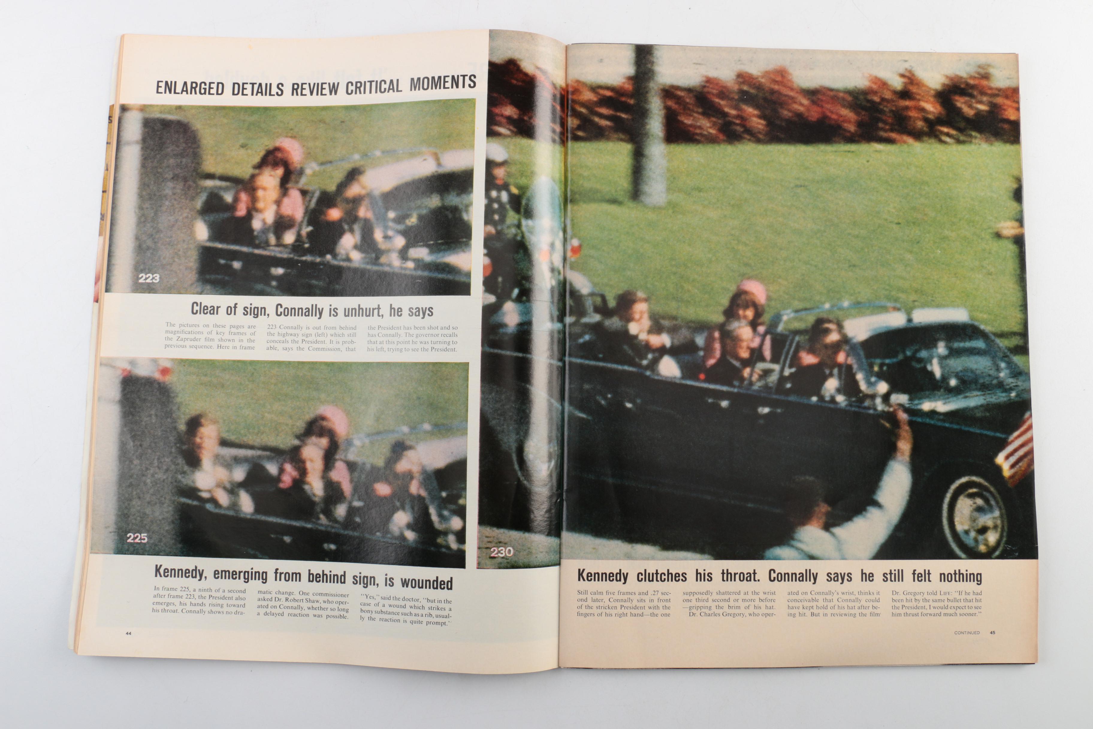 "Life" Magazines Covering John F. Kennedy's Assassination