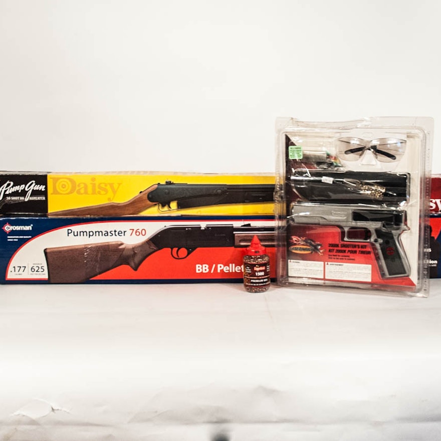 Crosman & Daisy BB Air Rifles with LaserHawk 2000K Shooter's Kit