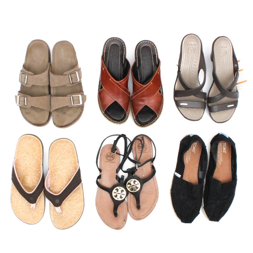 Tory Burch, Toms, Crocs and More Designer Sandals and Casual Shoes