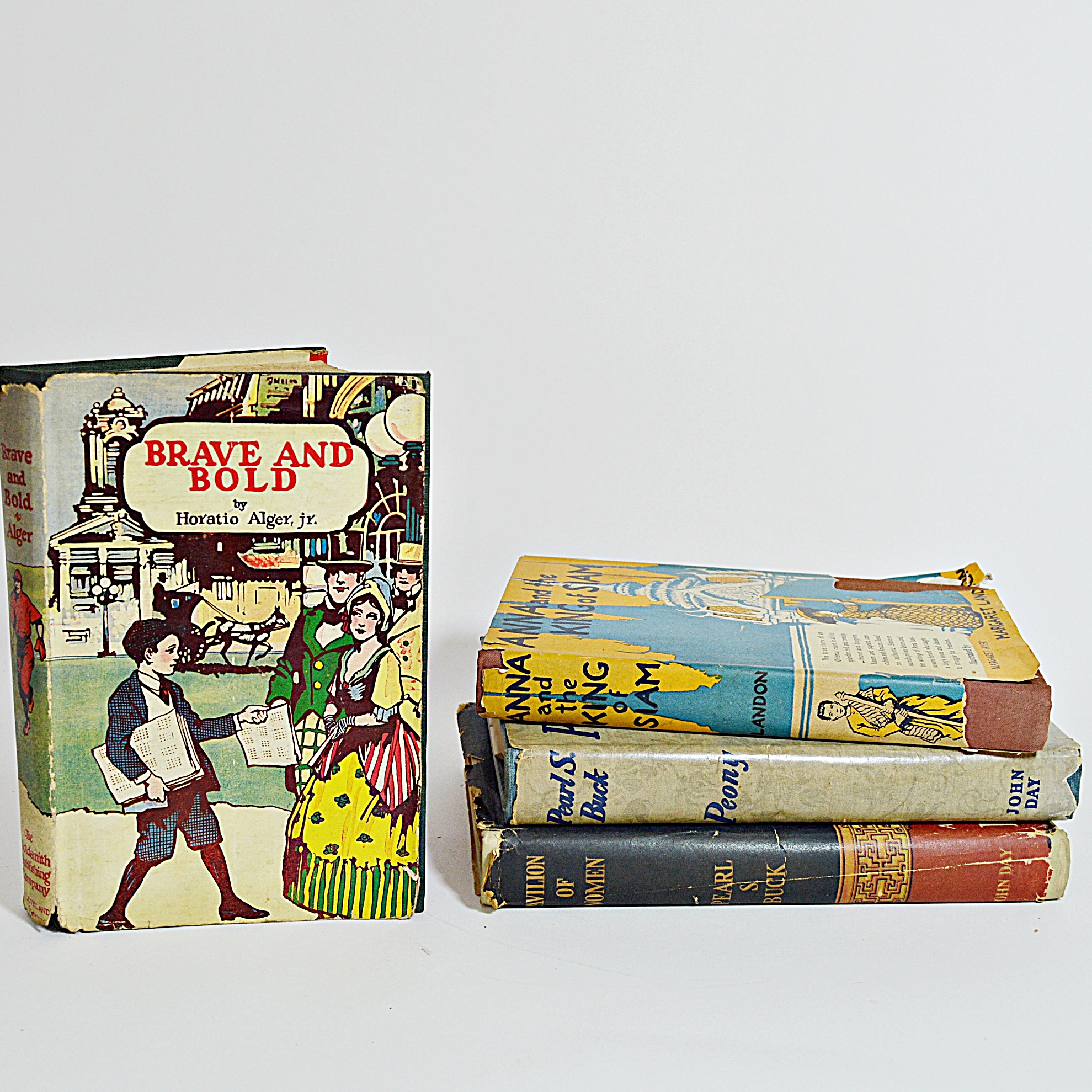 Vintage Books with Pearl Buck, Anna and The King of Siam