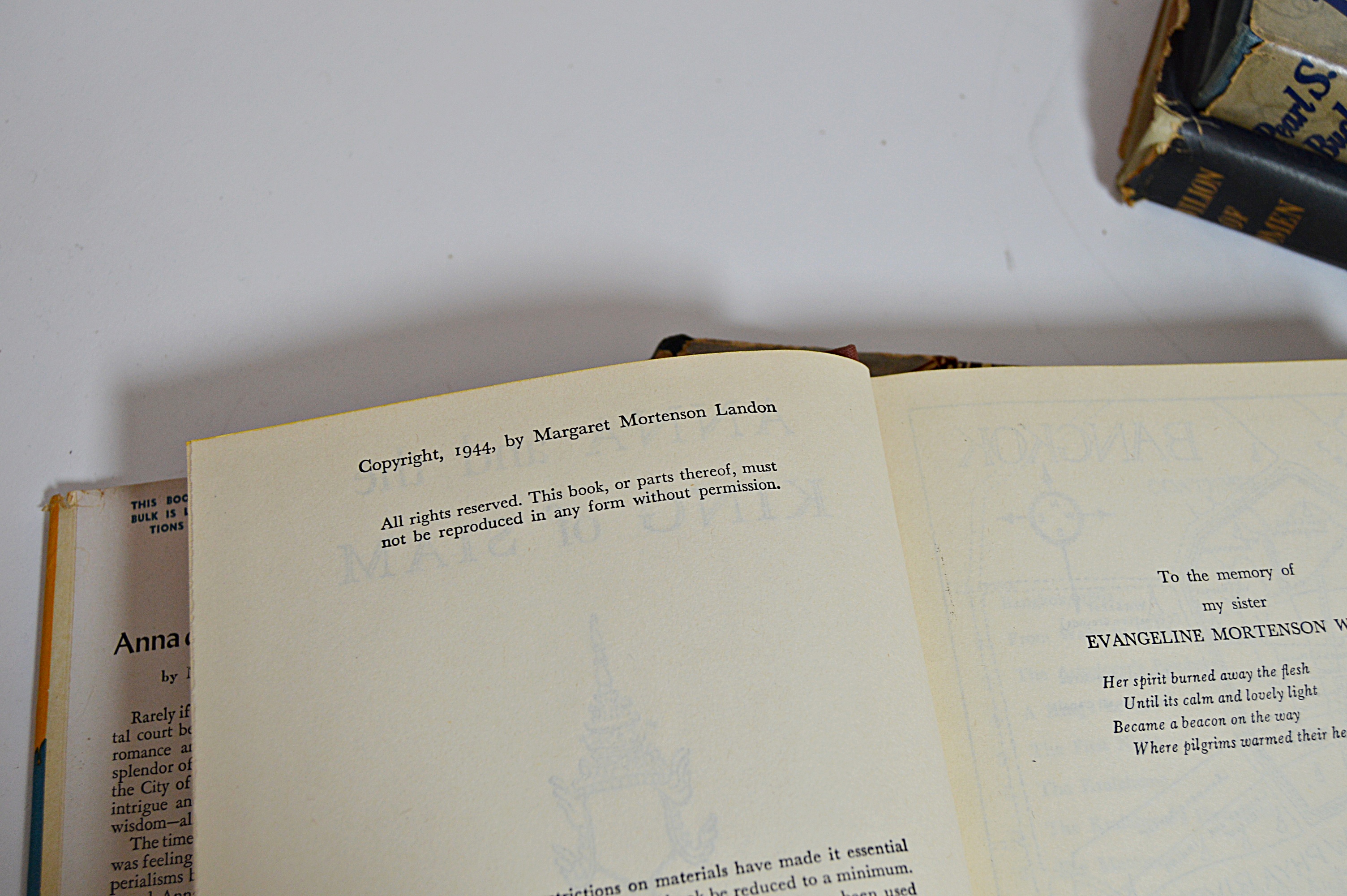 Vintage Books with Pearl Buck, Anna and The King of Siam