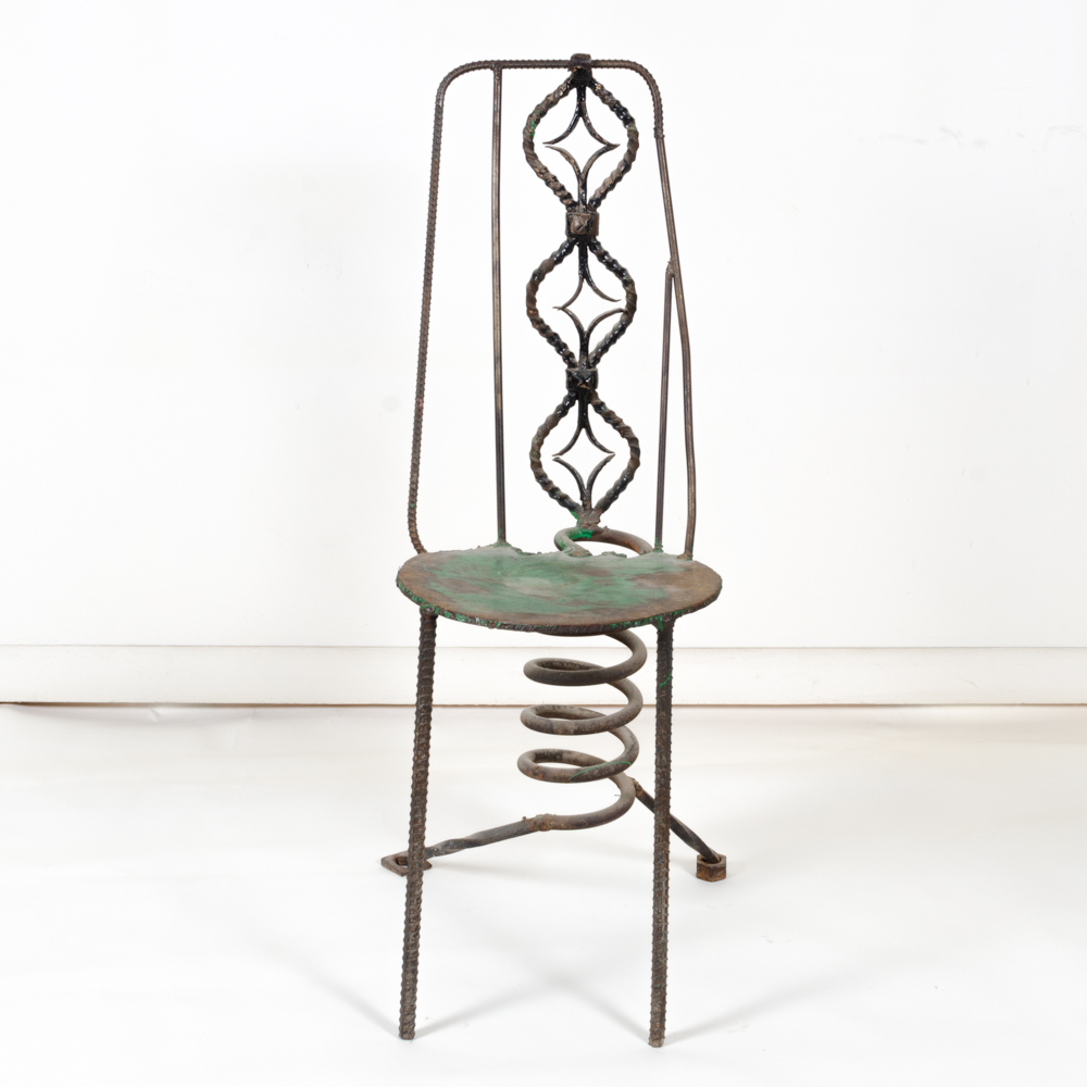 Modern Metal Sculpture in the Form of a Chair