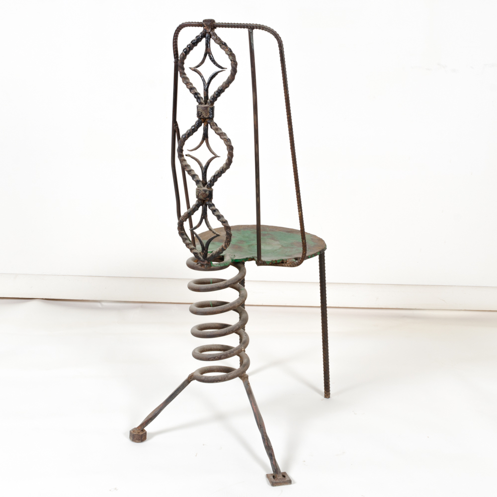 Modern Metal Sculpture in the Form of a Chair
