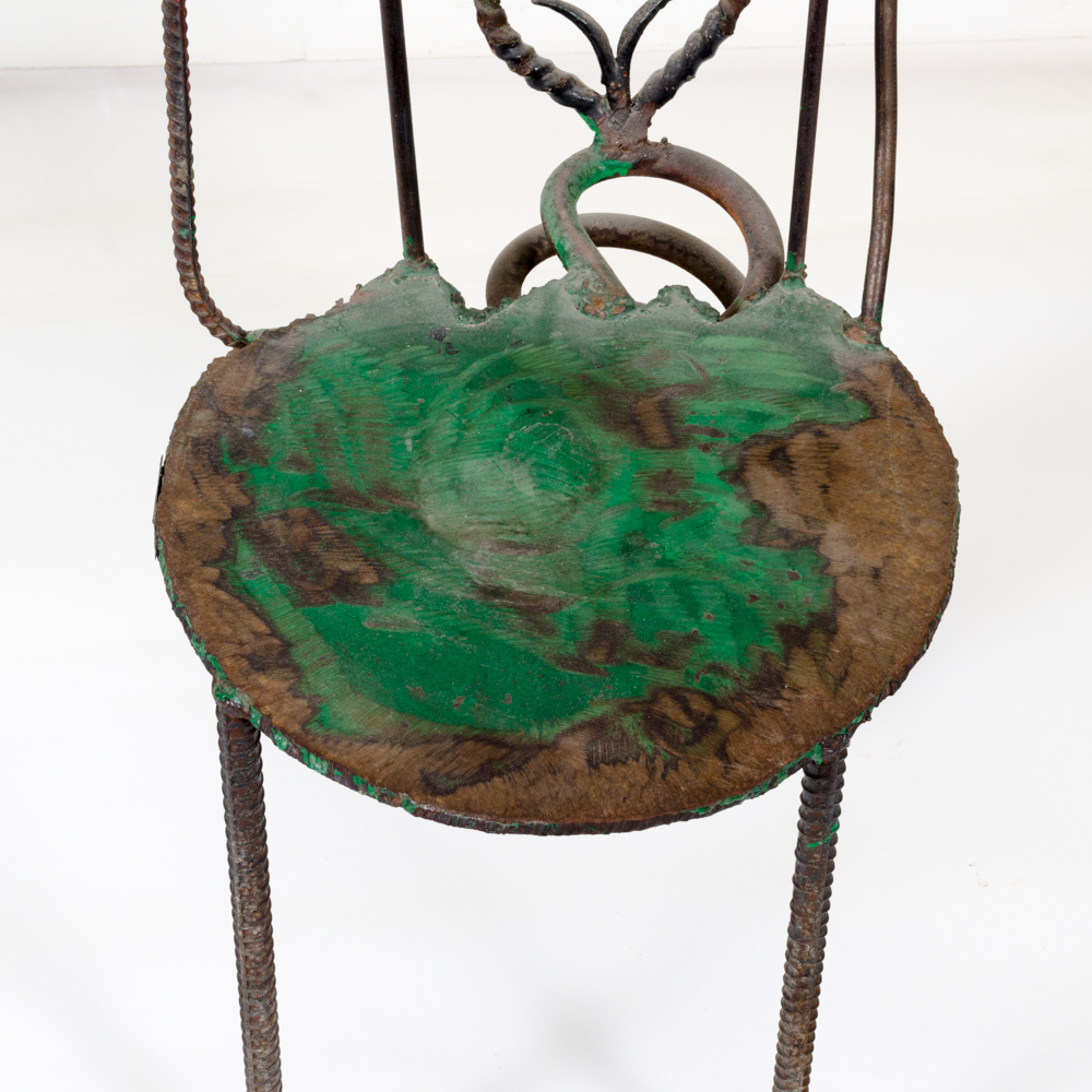 Modern Metal Sculpture in the Form of a Chair