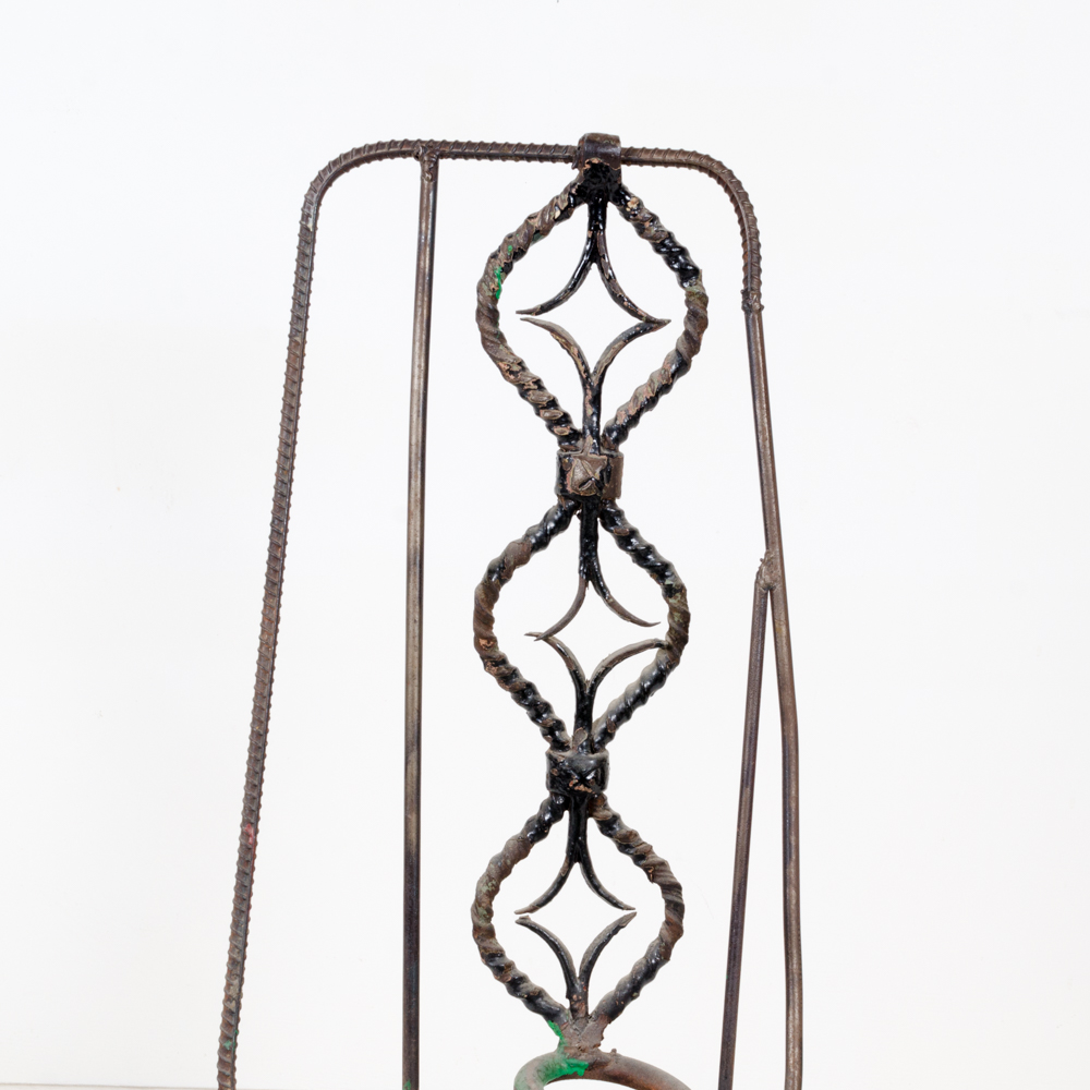 Modern Metal Sculpture in the Form of a Chair