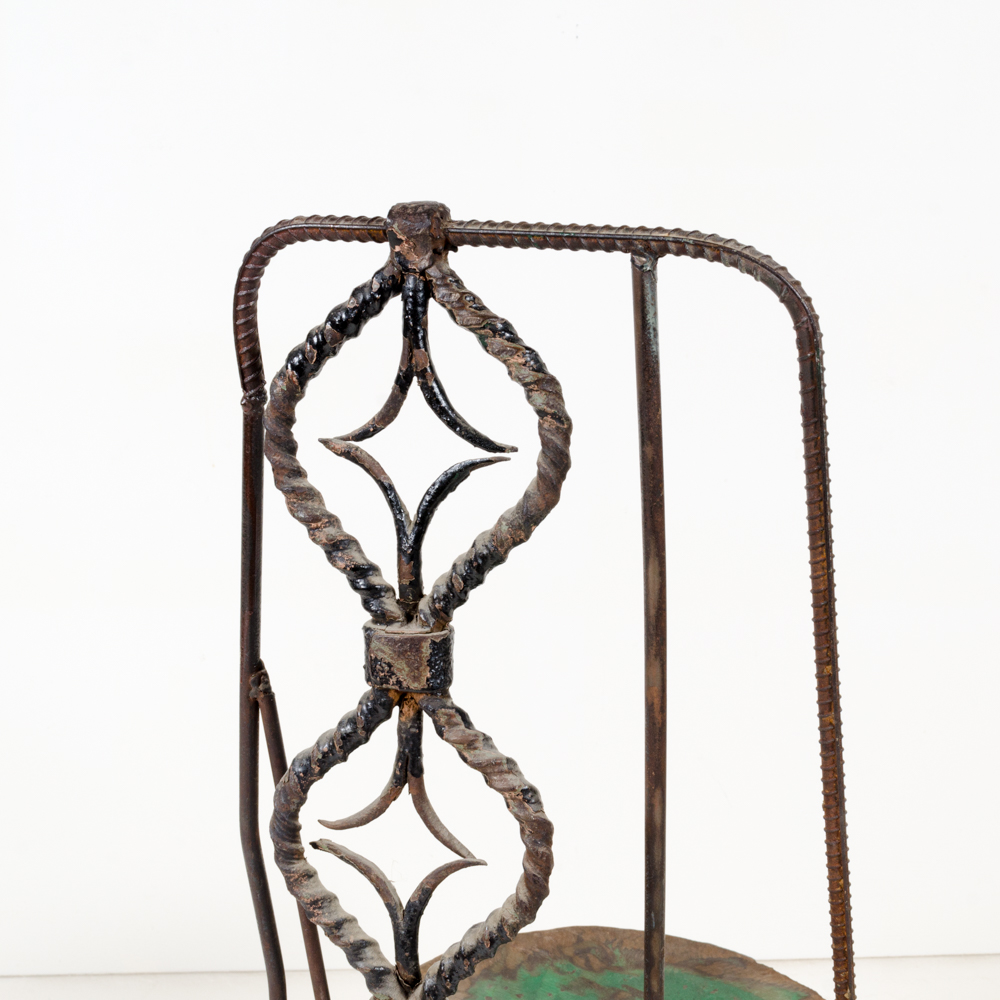 Modern Metal Sculpture in the Form of a Chair