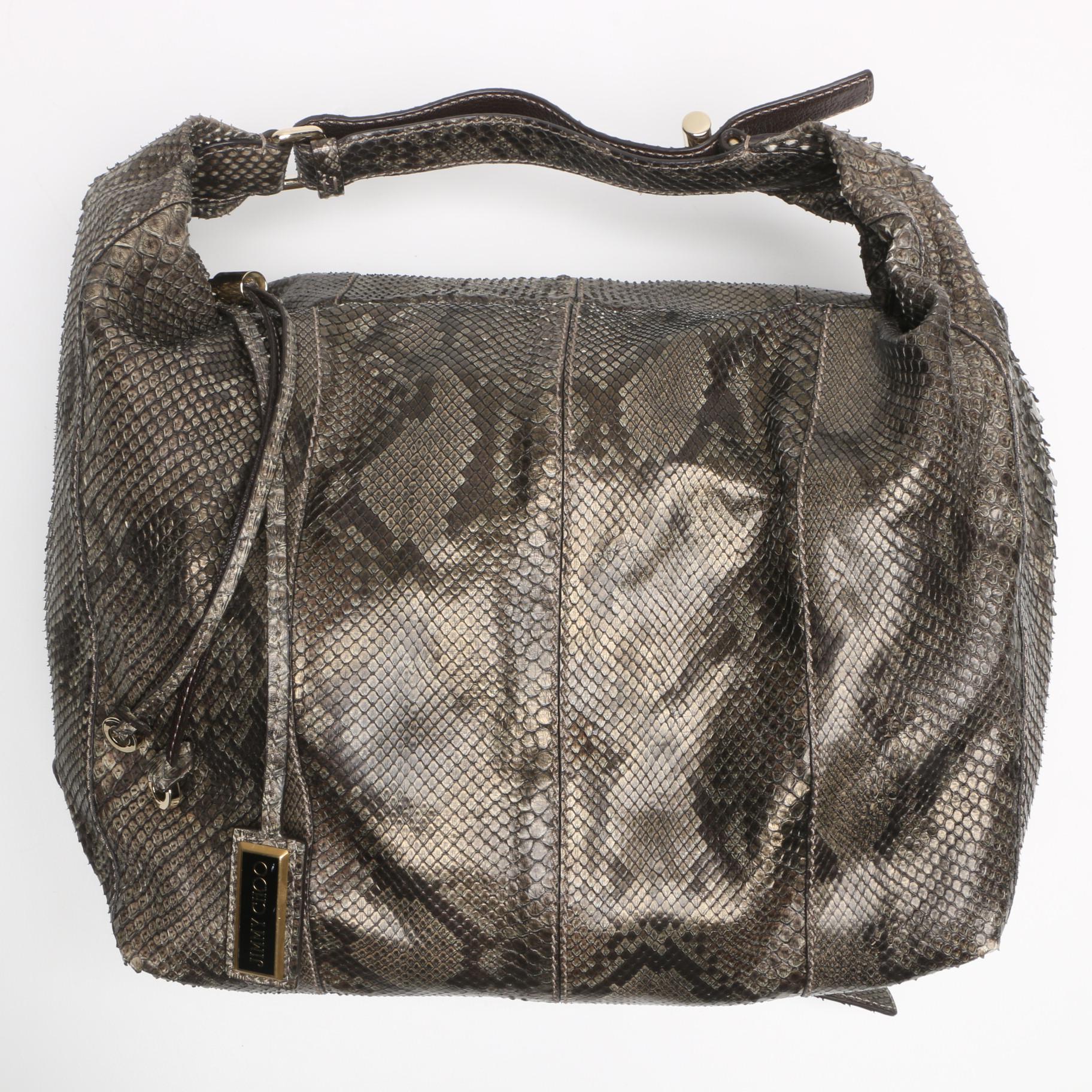 Jimmy Choo Python Skin Hobo Handbag
