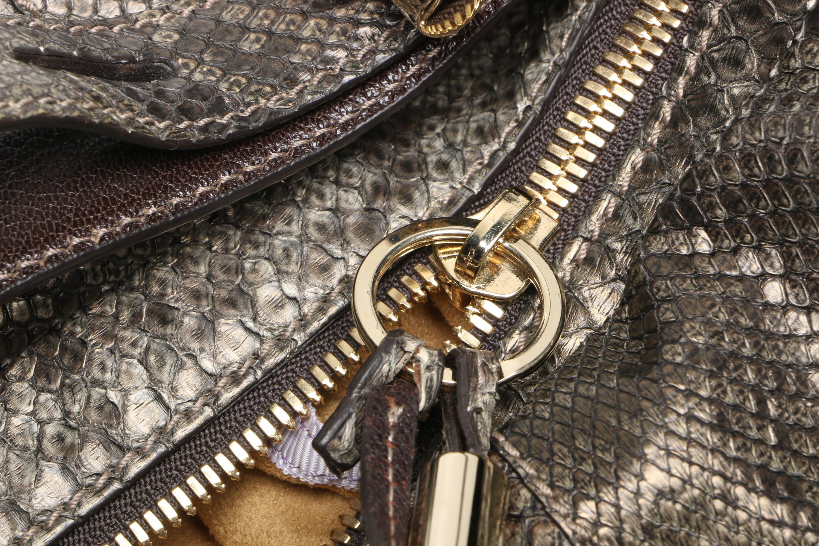 Jimmy Choo Python Skin Hobo Handbag