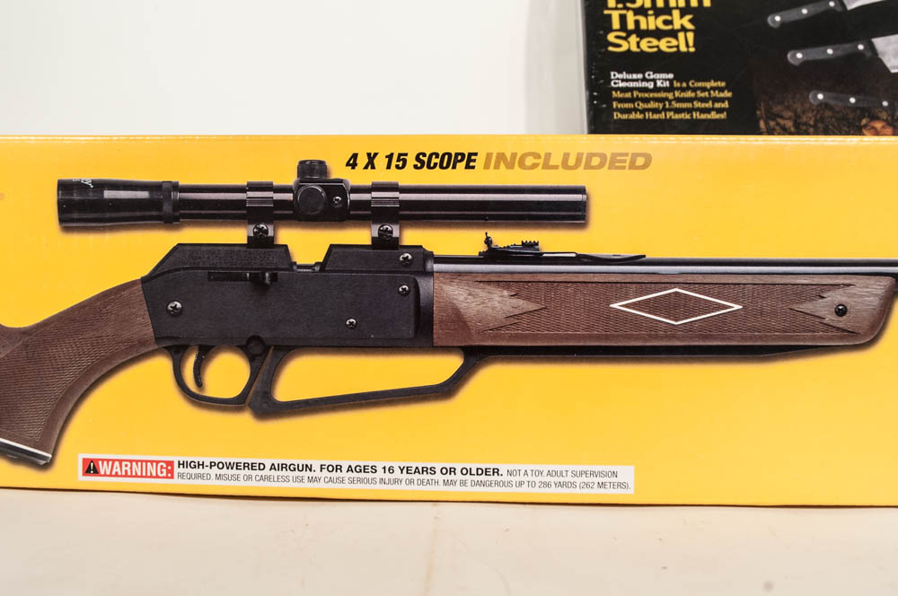 Daisy Buck 400 & Powerline 880S BB Air Rifles + Deluxe Game Cleaning Kit & Scope