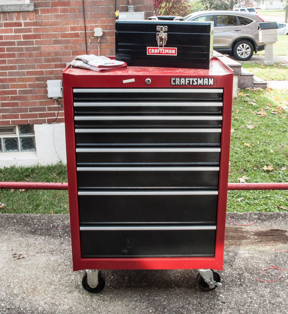 Craftsman 8 Drawer Rolling Tool Chest with Portable Tool Box EBTH