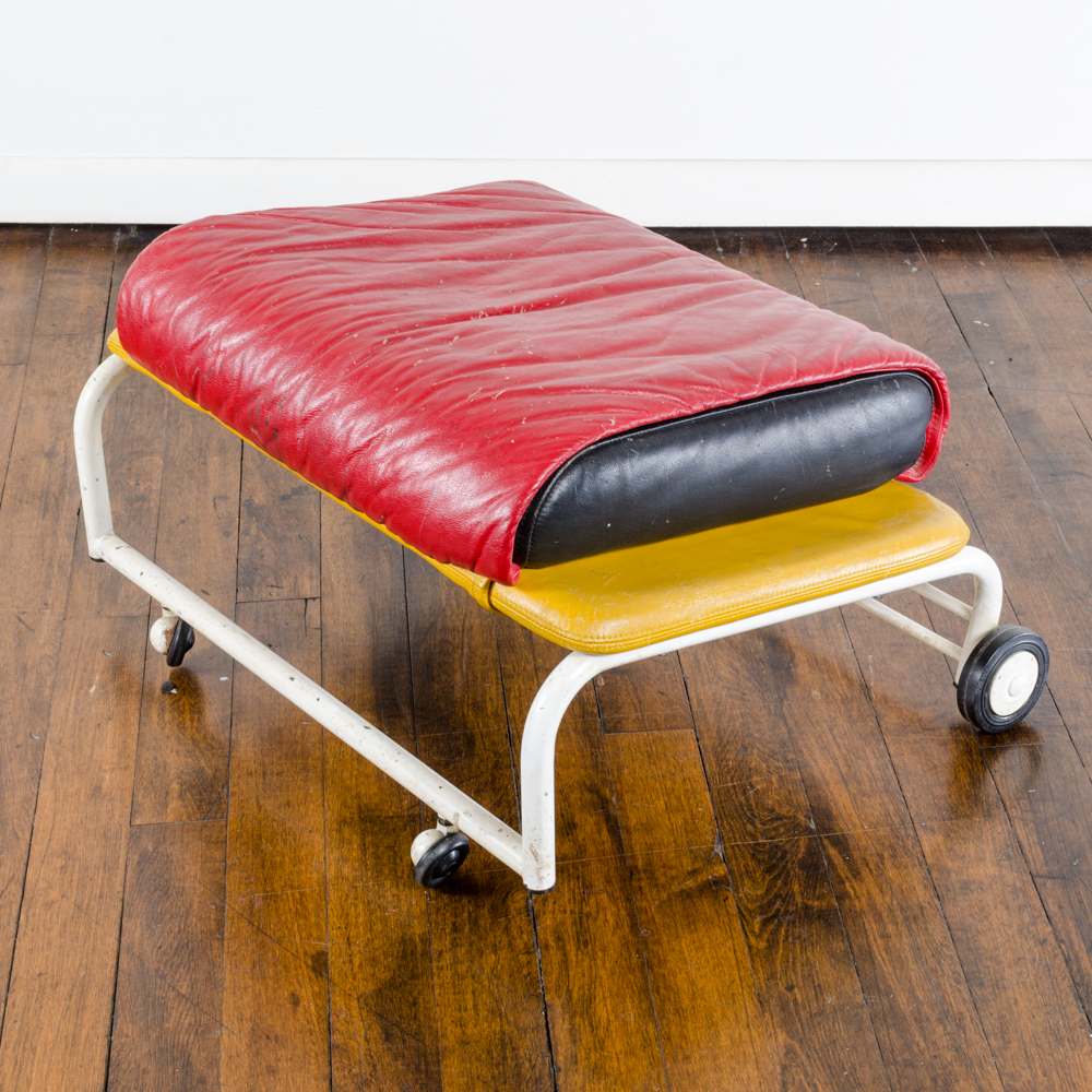 Memphis Group Style Post-Modern Chair and Ottoman