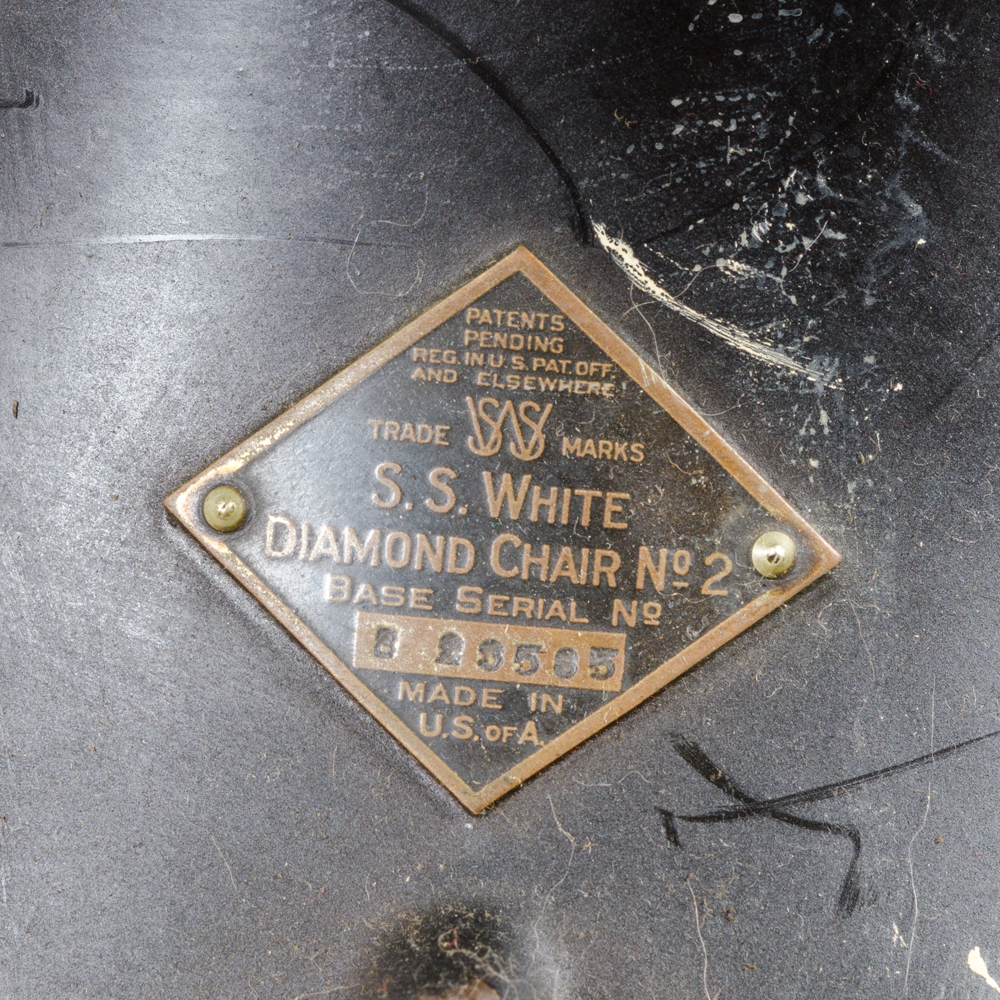 S.S White Diamond Dental Chair and Stool Circa 1920