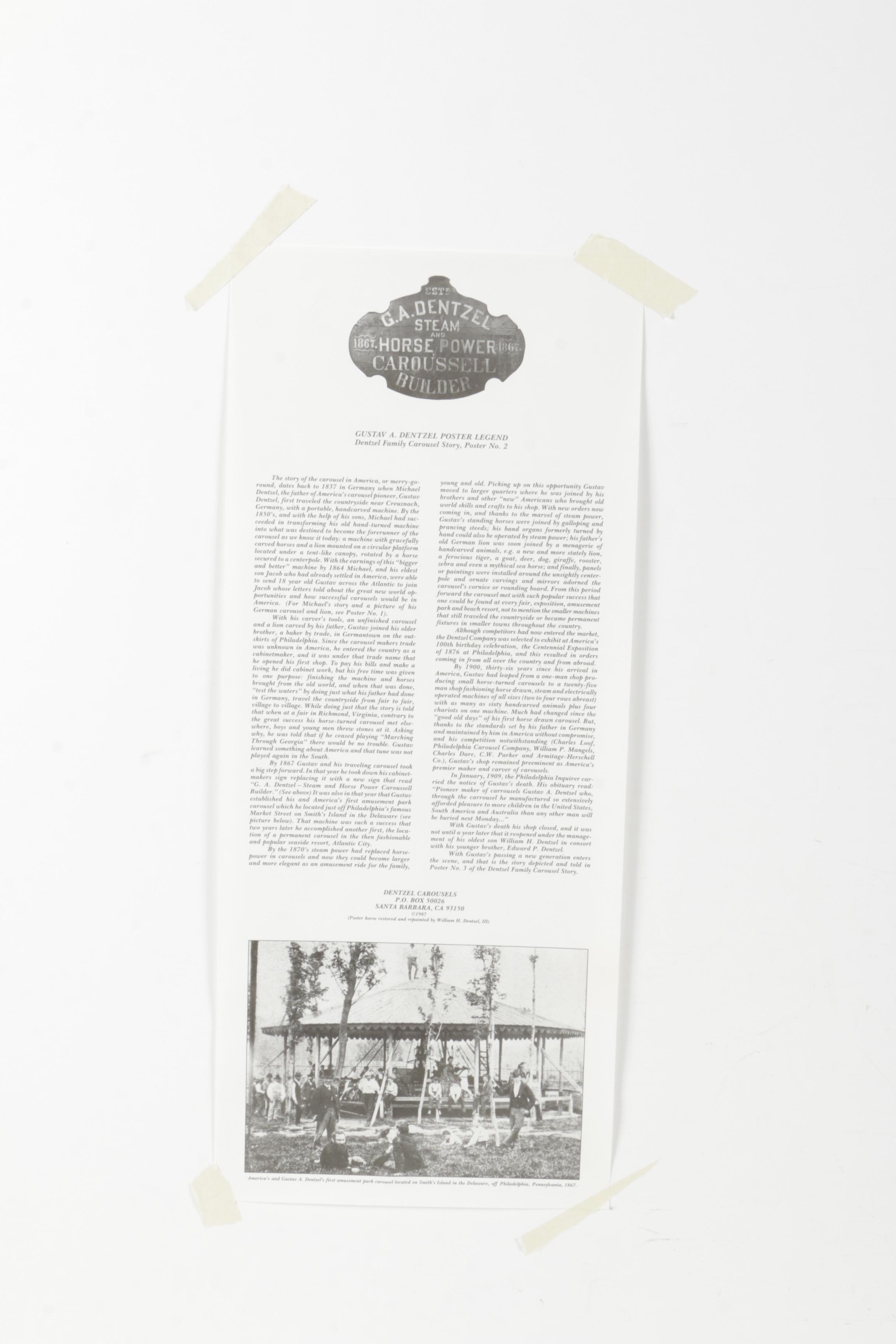 Gustav A. Dentzel Carousel Posters