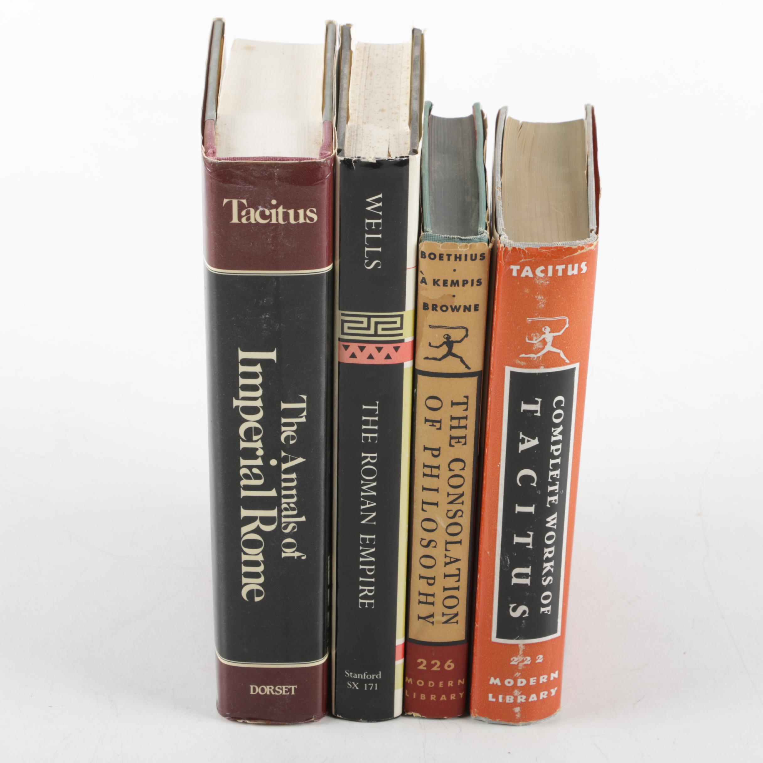 Assorted Hardcover Books on Philosophy and Ancient Rome