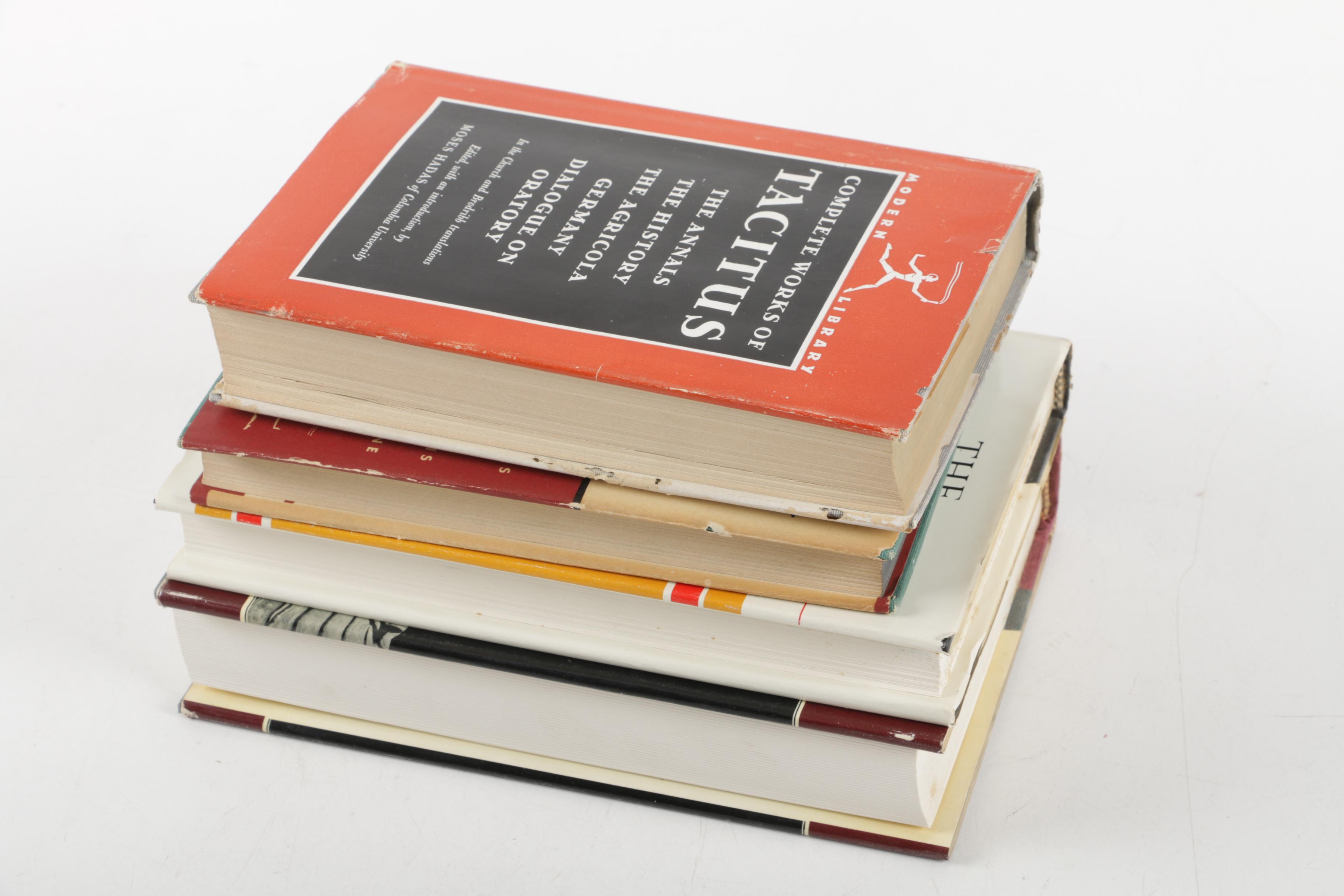 Assorted Hardcover Books on Philosophy and Ancient Rome