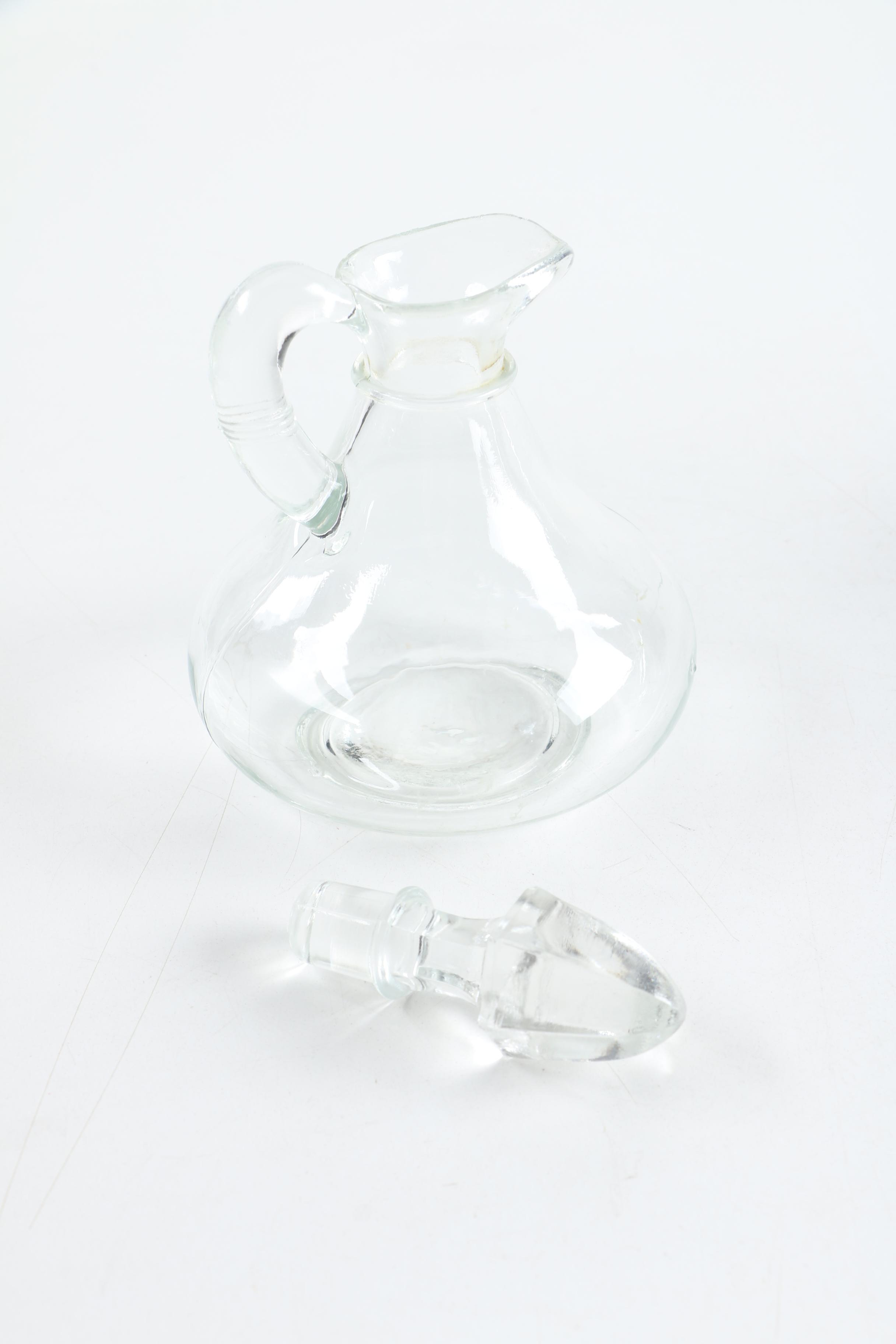 Paşabahçe Glass Mortar and Pestle and Glass Decanter