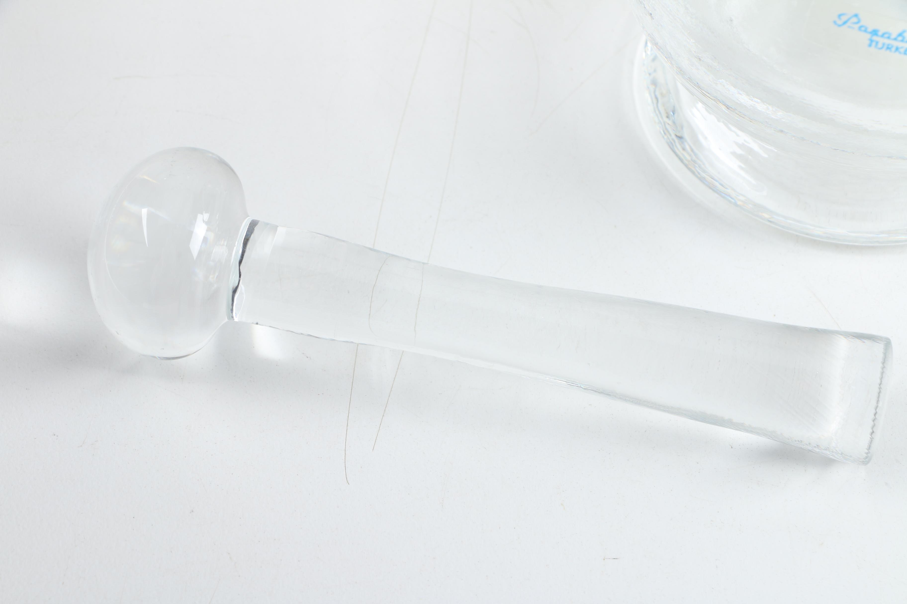 Paşabahçe Glass Mortar and Pestle and Glass Decanter