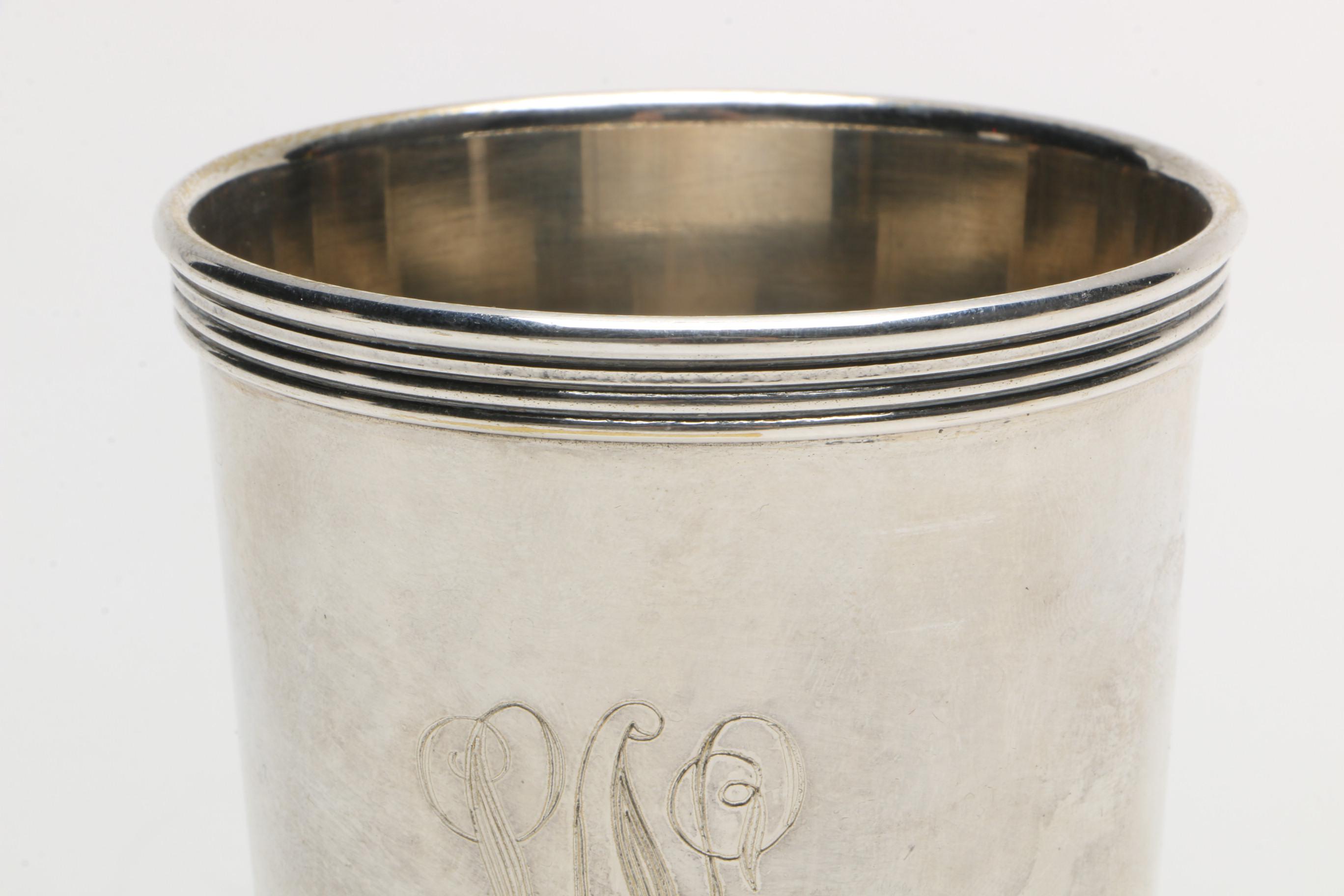 Pair of de Uberti Italy Silver Plate Julep Cups