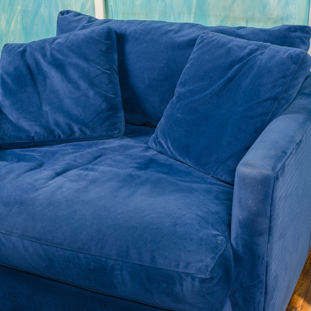 Crate & Barrel Chair and a Half with Ottoman