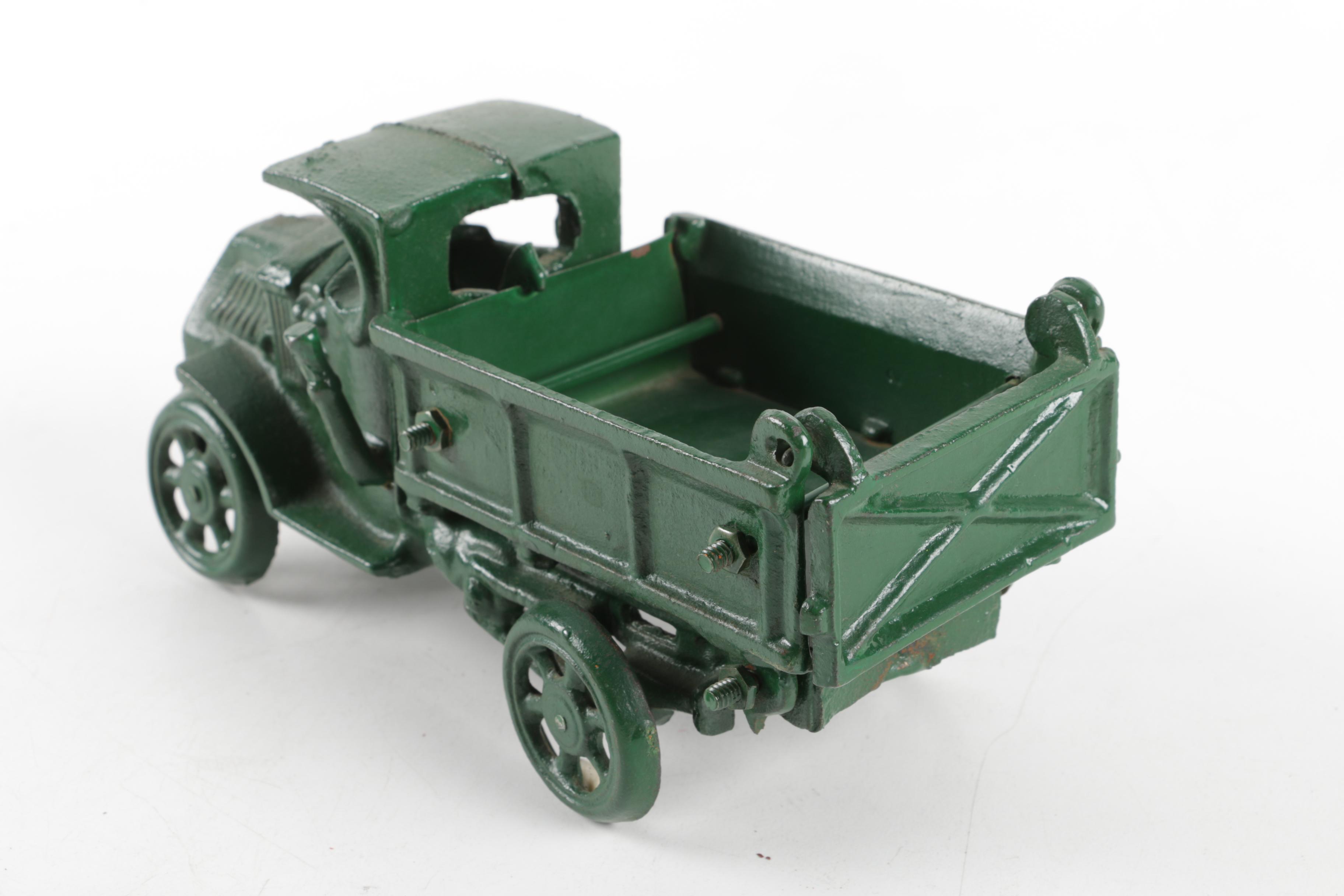 1930s Cast Iron Tractor and Dump Truck