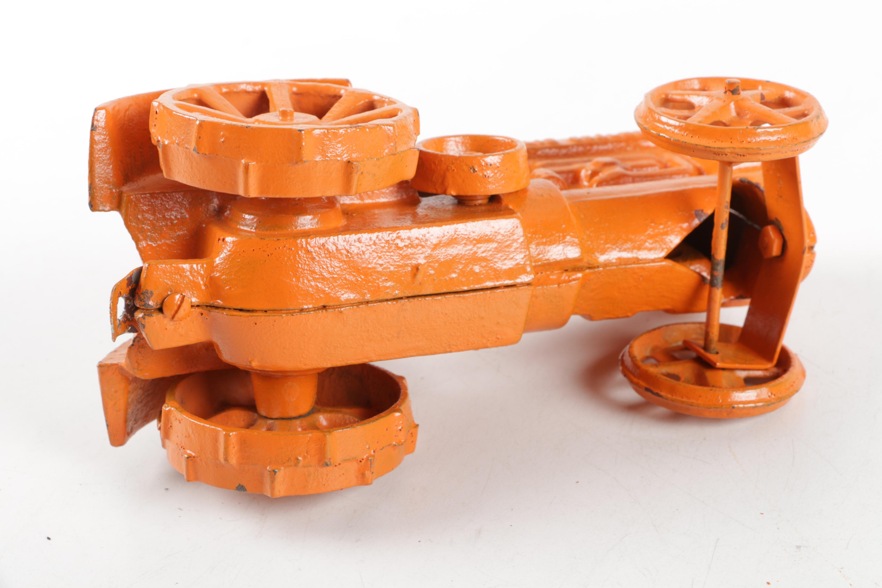 1930s Cast Iron Tractor and Dump Truck