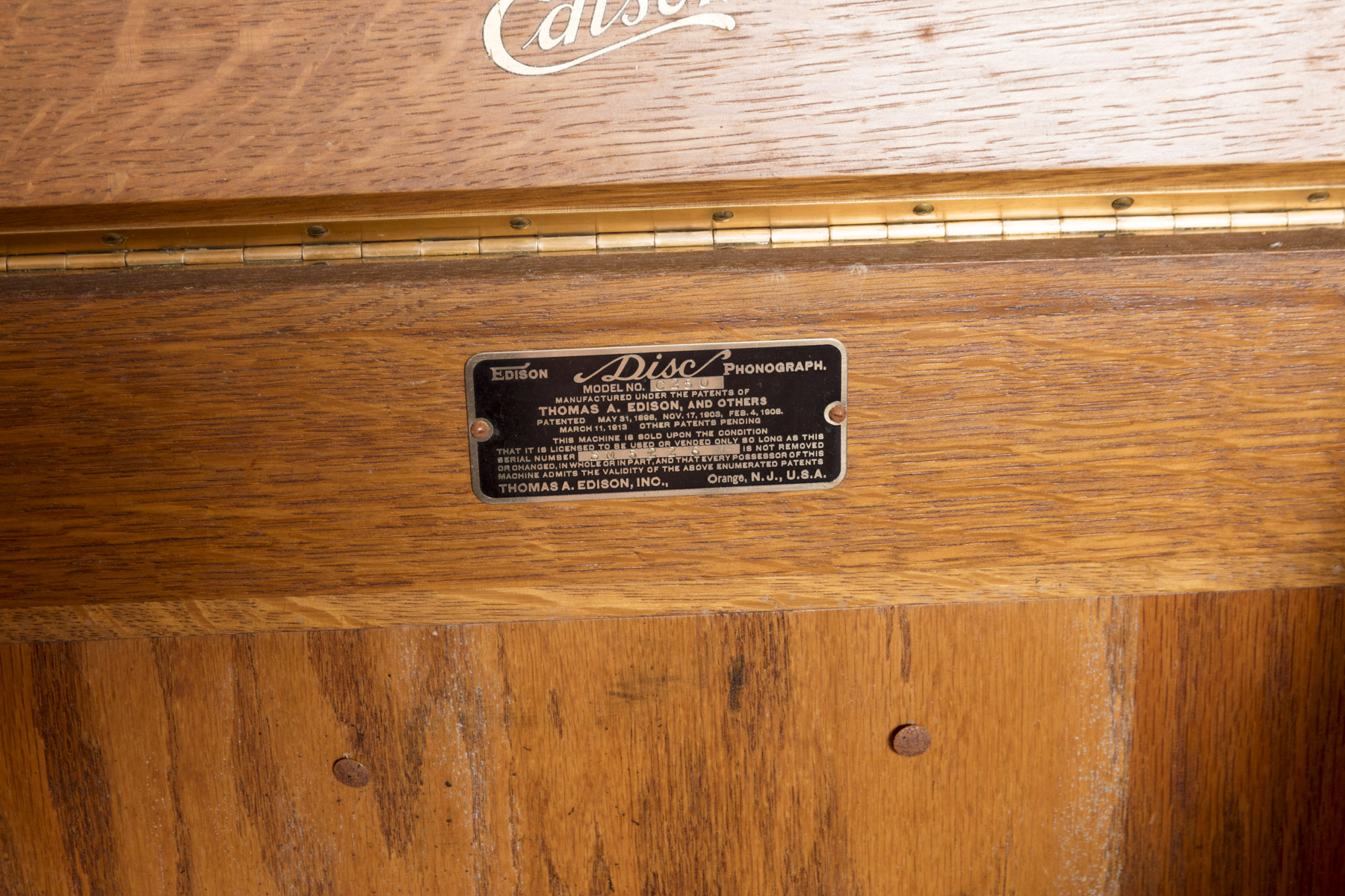 Vintage Edison Disc Phonograph Cabinet