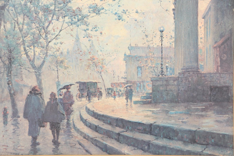 PRIORITY-Framed Print After Paul Sawyier "Old Capital Hotel"